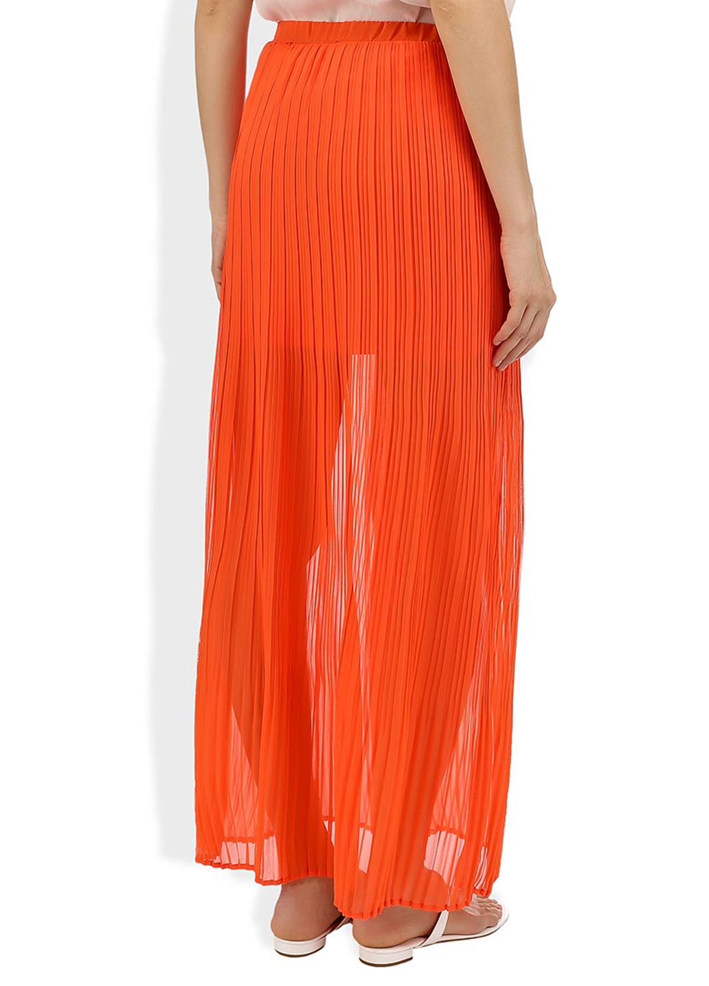 Оранжевая кэжуал однотонная юбка Top Secret макси