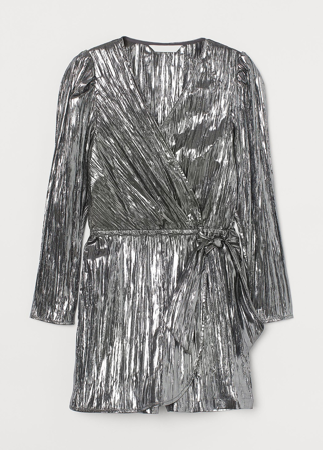Комбинезон H&M комбинезон-шорты однотонный серебряный коктейльный полиамид