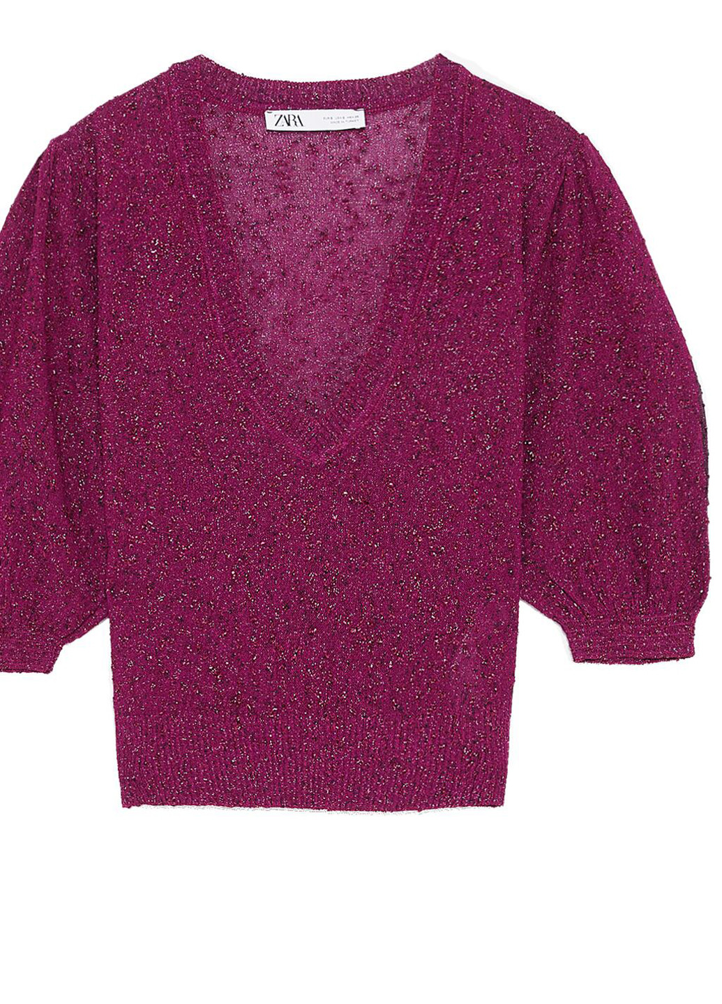 Фіолетовий демісезонний пуловер пуловер Zara