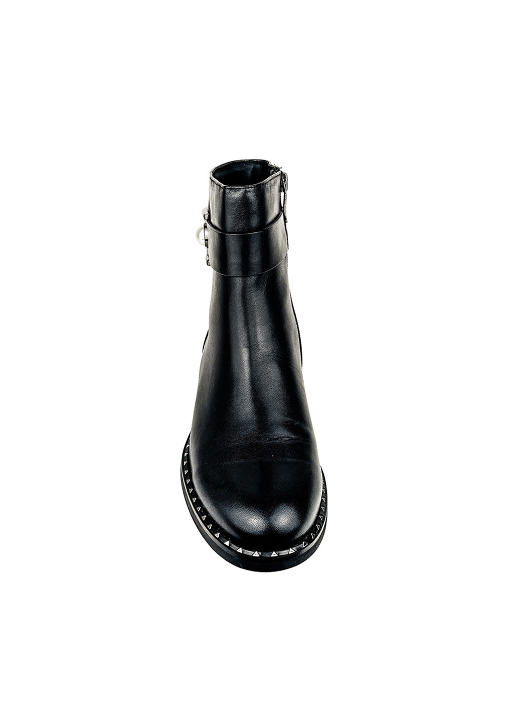 Осенние ботинки демисезонные женские черные на небольшом каблуке Brocoli