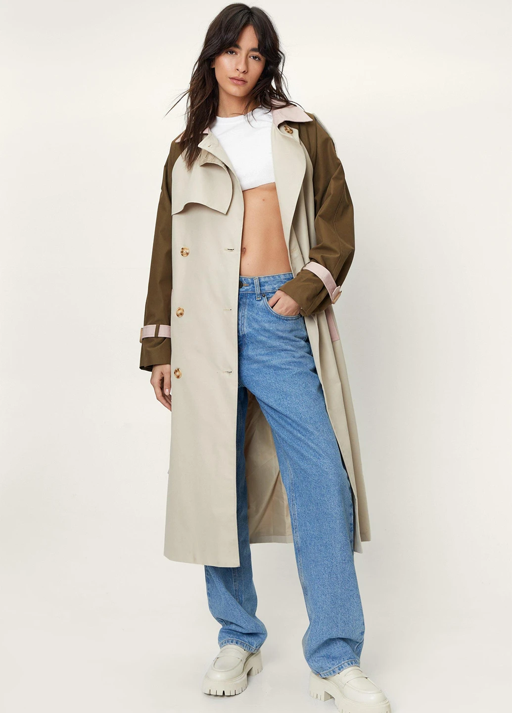 Плащ Nasty Gal тренчкот на гудзиках демісезон (264648700)