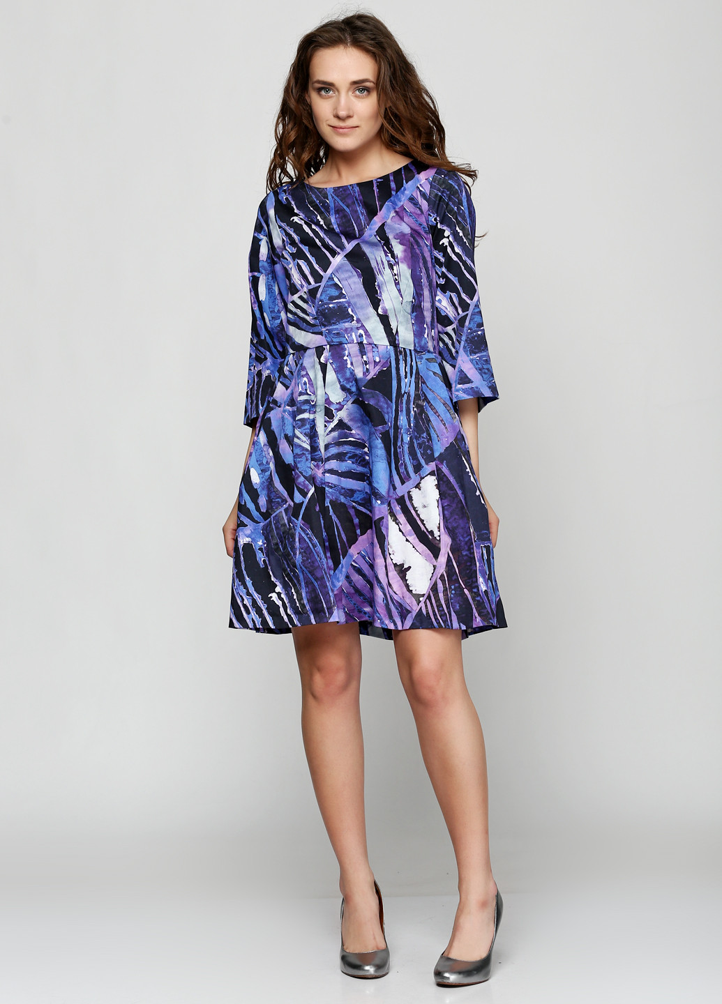 Фиолетовое кэжуал платье Closet с абстрактным узором