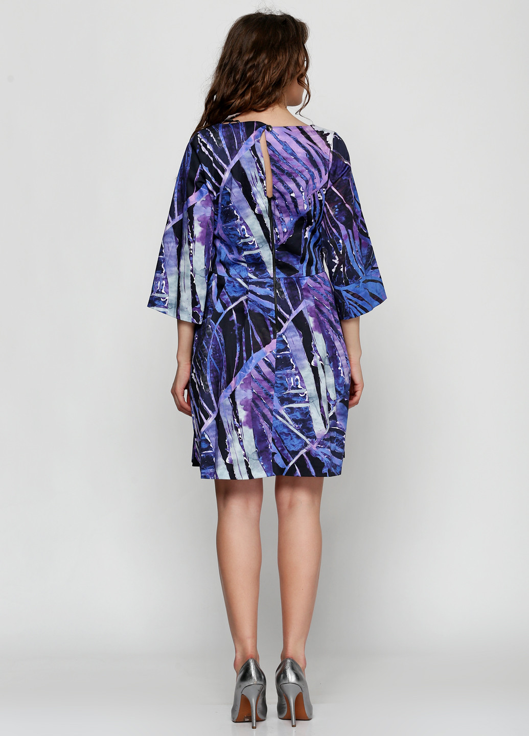 Фиолетовое кэжуал платье Closet с абстрактным узором