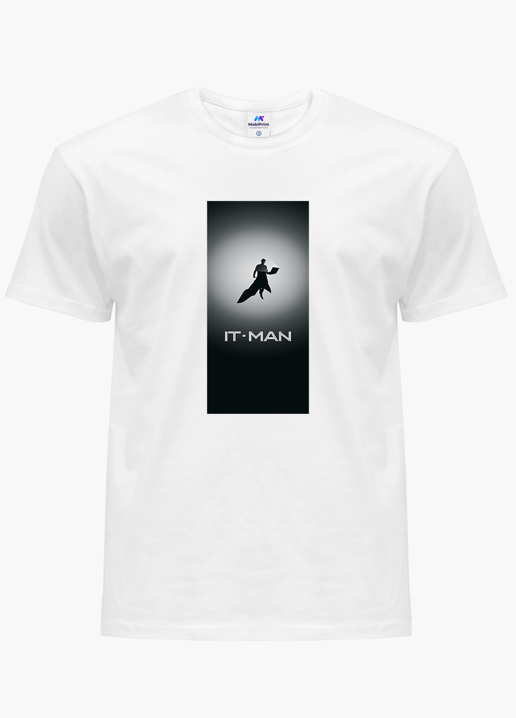Белая футболка мужская это человек (it - man) белый (9223-2005) xxl MobiPrint