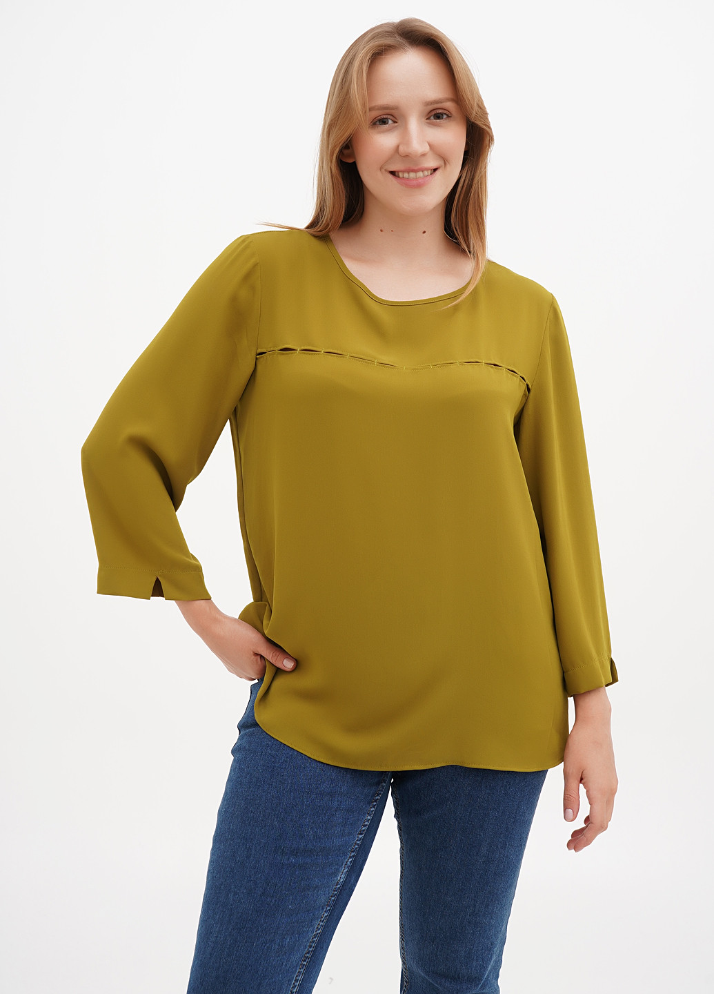 Оливкова блуза Sassofono Club