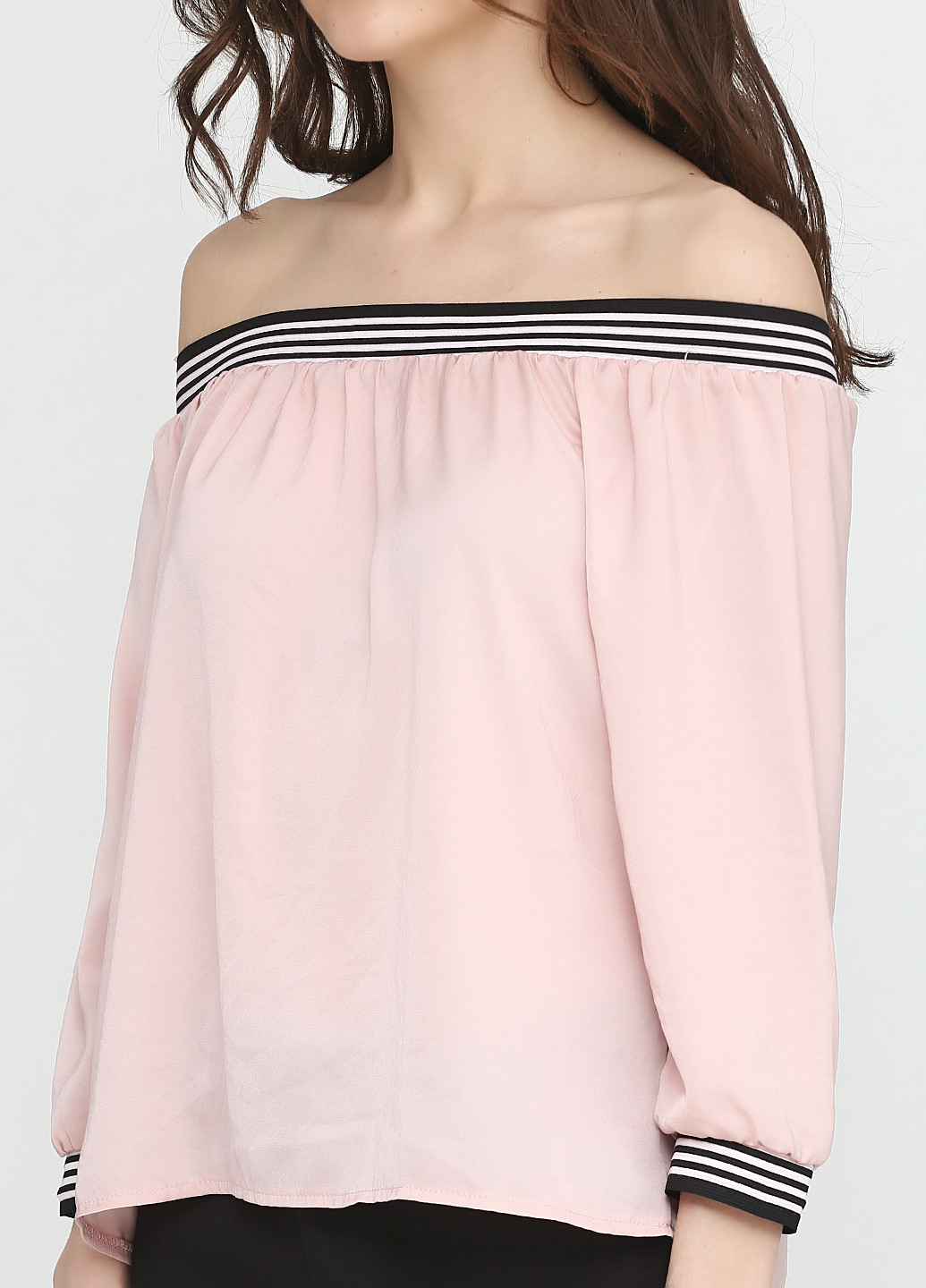 Светло-розовая летняя блуза с коротким рукавом Tally Weijl