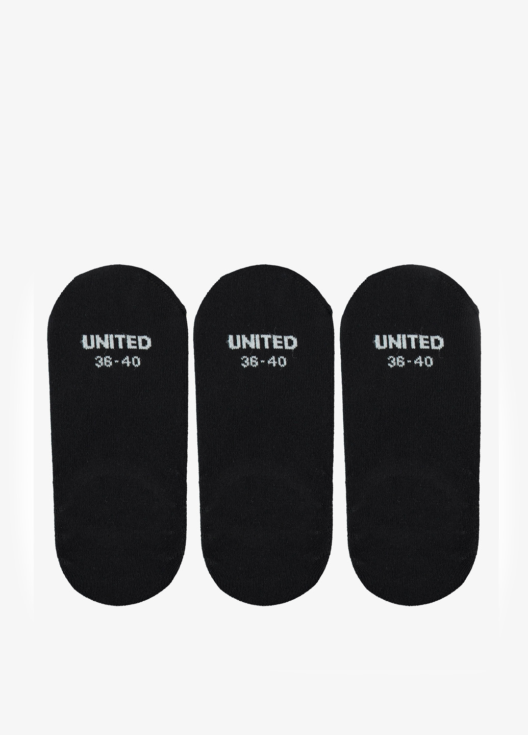 Чорні шкарпетки (3 пари) UNITED4 однотонні (329148613)