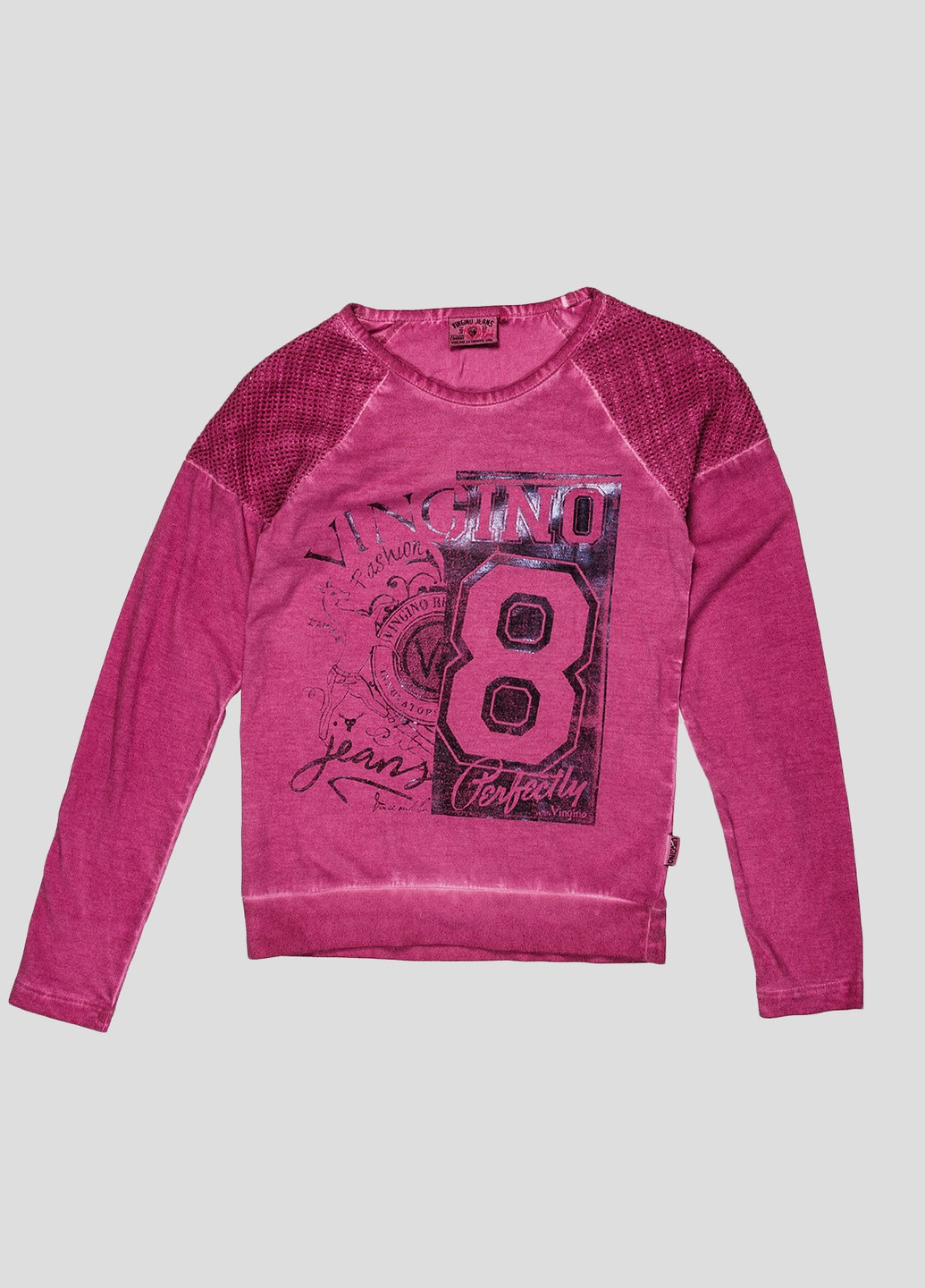 Фиолетовый демисезонный кэжуал лонгслив Vingino однотонный