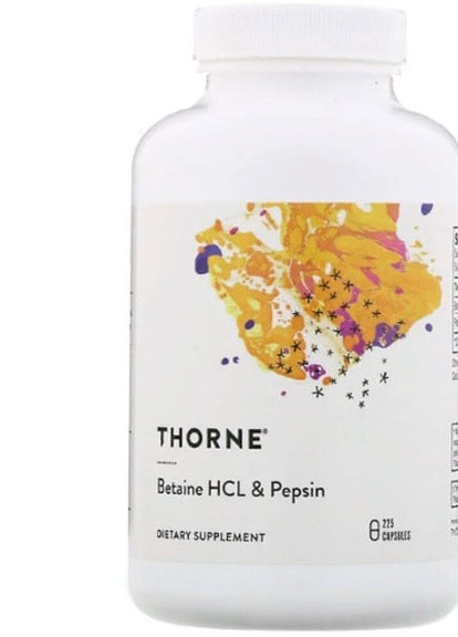 Betaine HCL & Pepsin 225 Caps THR-41502 Thorne Research (256380249)