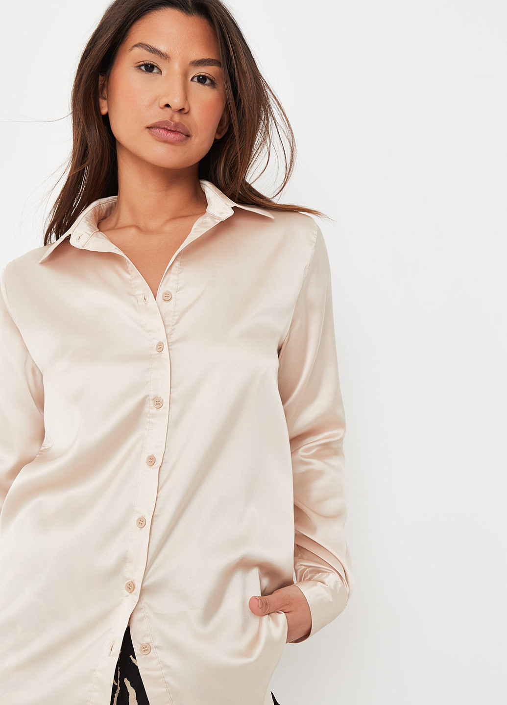 Бежевая блуза Missguided