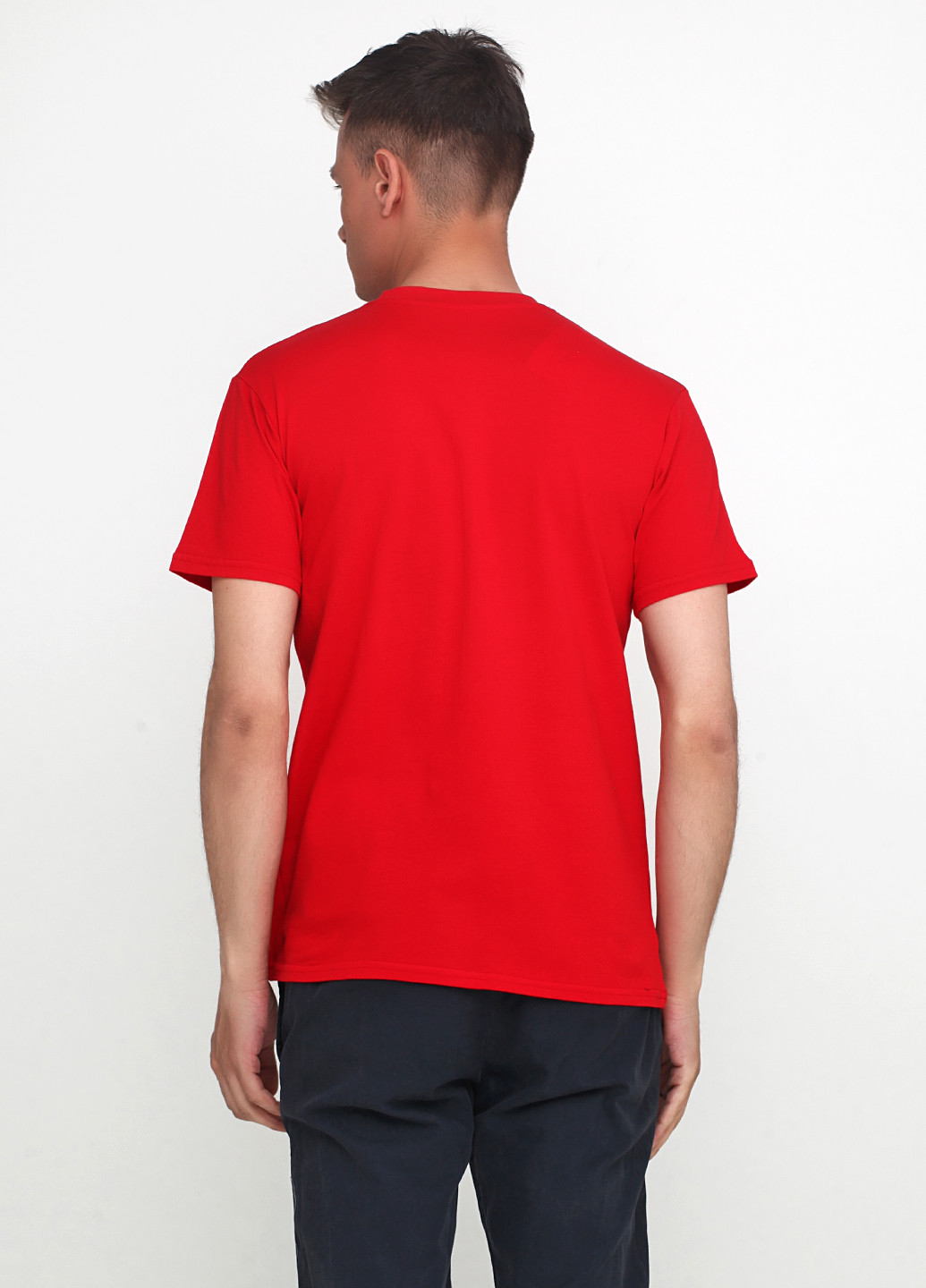 Червона футболка чоловіча 19м319-17 синя(електро) з коротким рукавом Malta