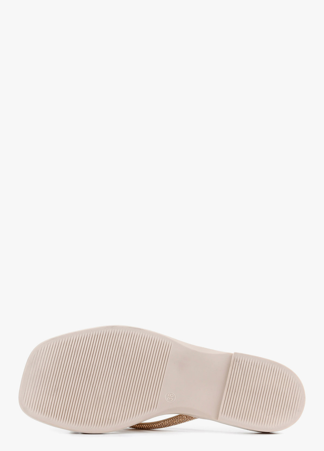 Бежевые шлепанцы Le'BERDES со стразами