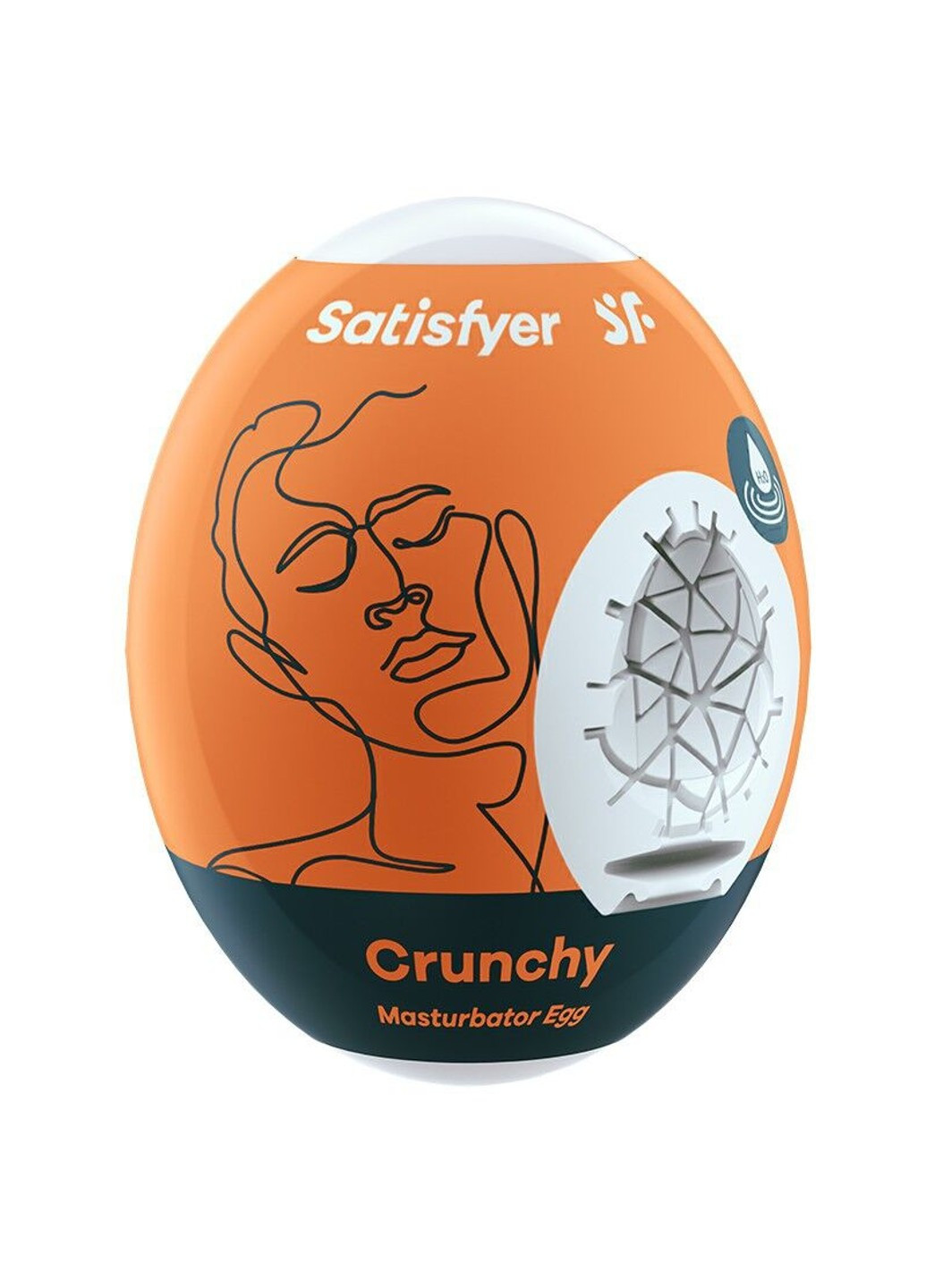 Самозмащувальний мастурбатор-яйце Egg Crunchy, одноразовий, не вимагає мастила Satisfyer (252607146)