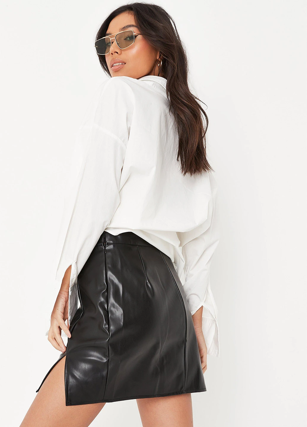 Черная кэжуал однотонная юбка Missguided а-силуэта (трапеция)