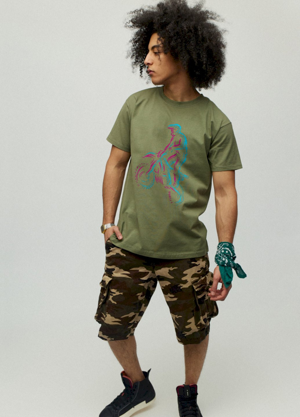 Хакі (оливкова) футболка чоловіча YAPPI