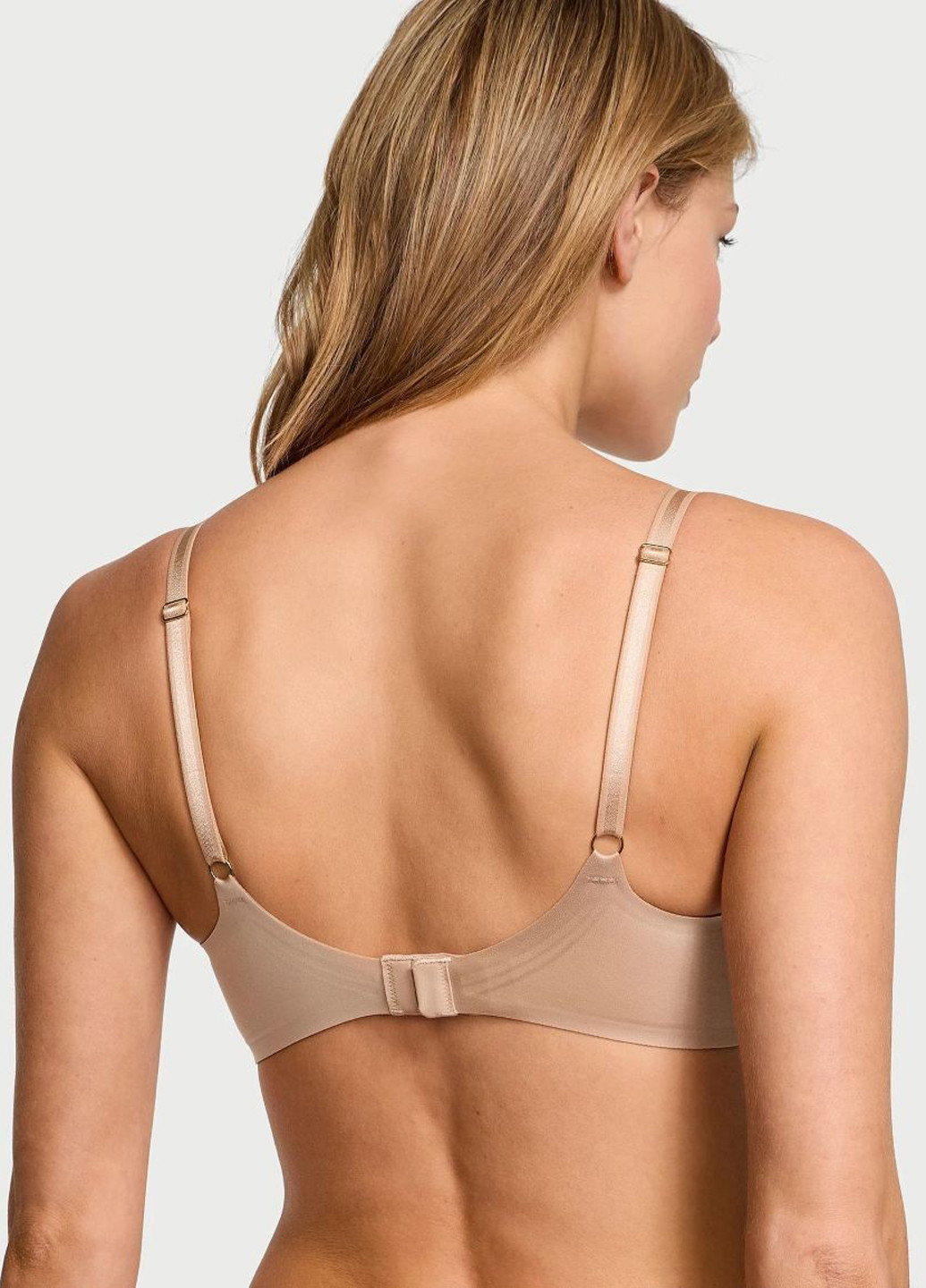 Бежевий бюстгальтер Victoria's Secret без кісточок поліамід