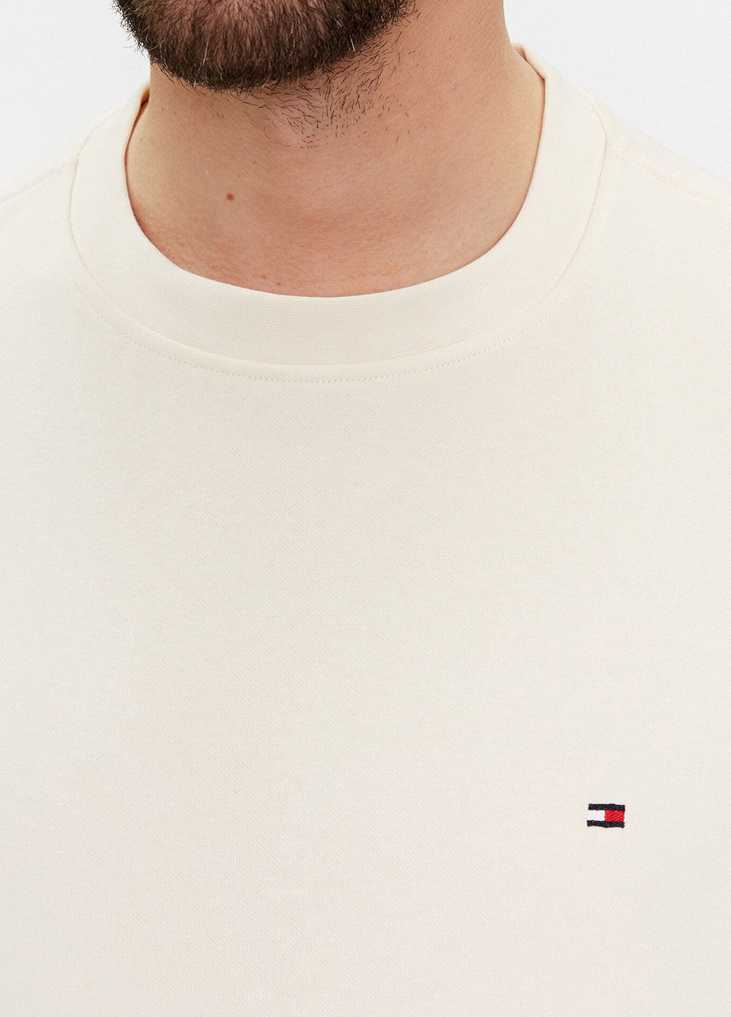 Світло-бежевий світшот Tommy Hilfiger однотонний вишивка (306682177)