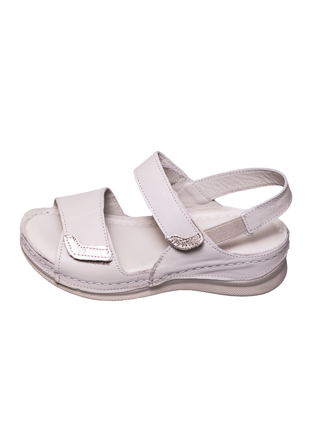 Светло-бежевые босоножки Springer на липучке с аппликацией