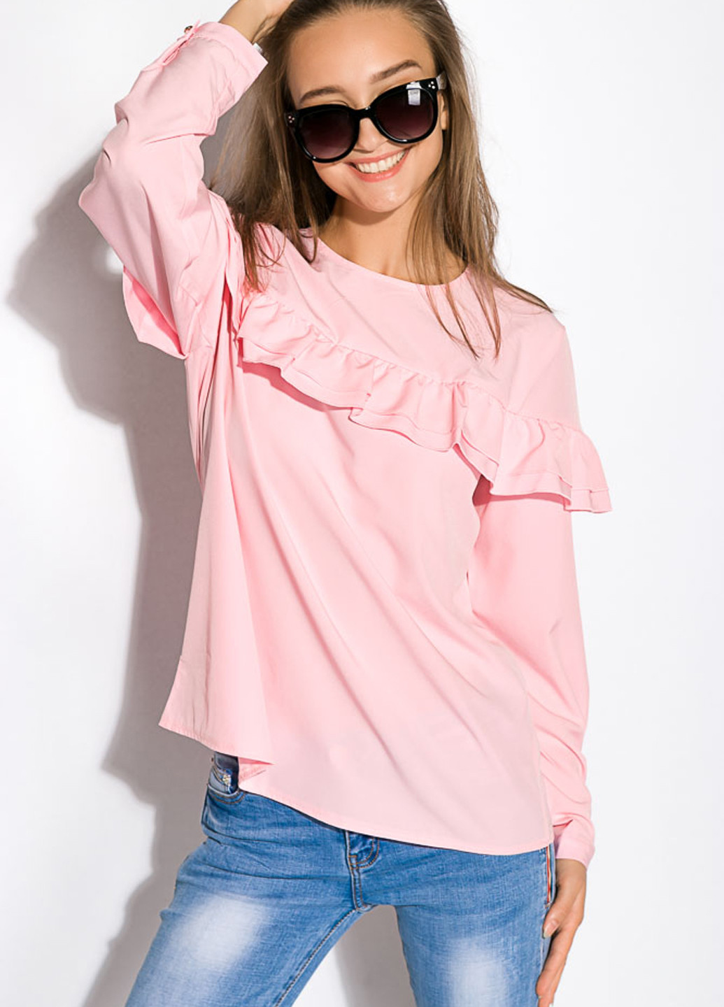 Светло-розовая демисезонная блуза Time of Style