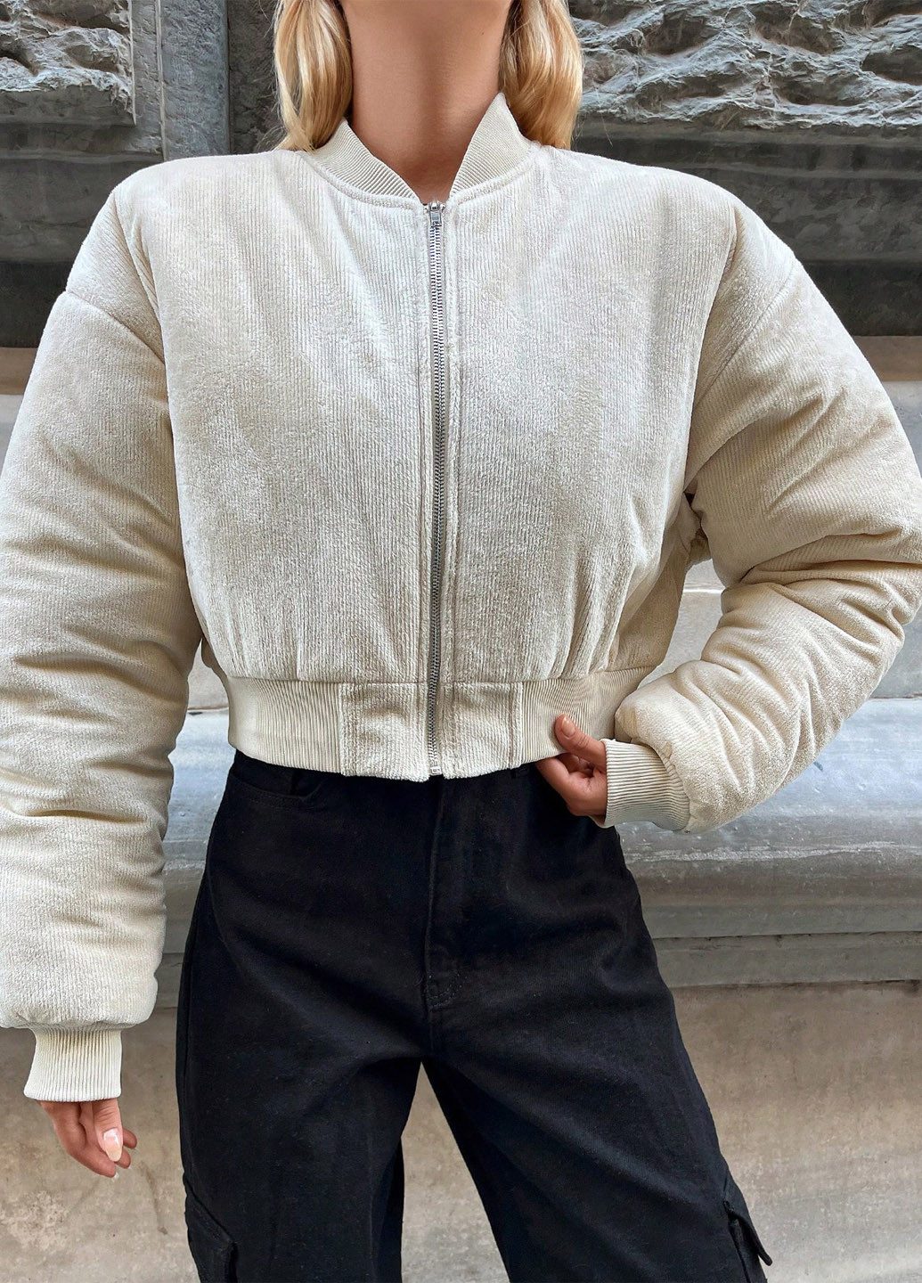 Бомбер SHEIN на молнии (311507660)