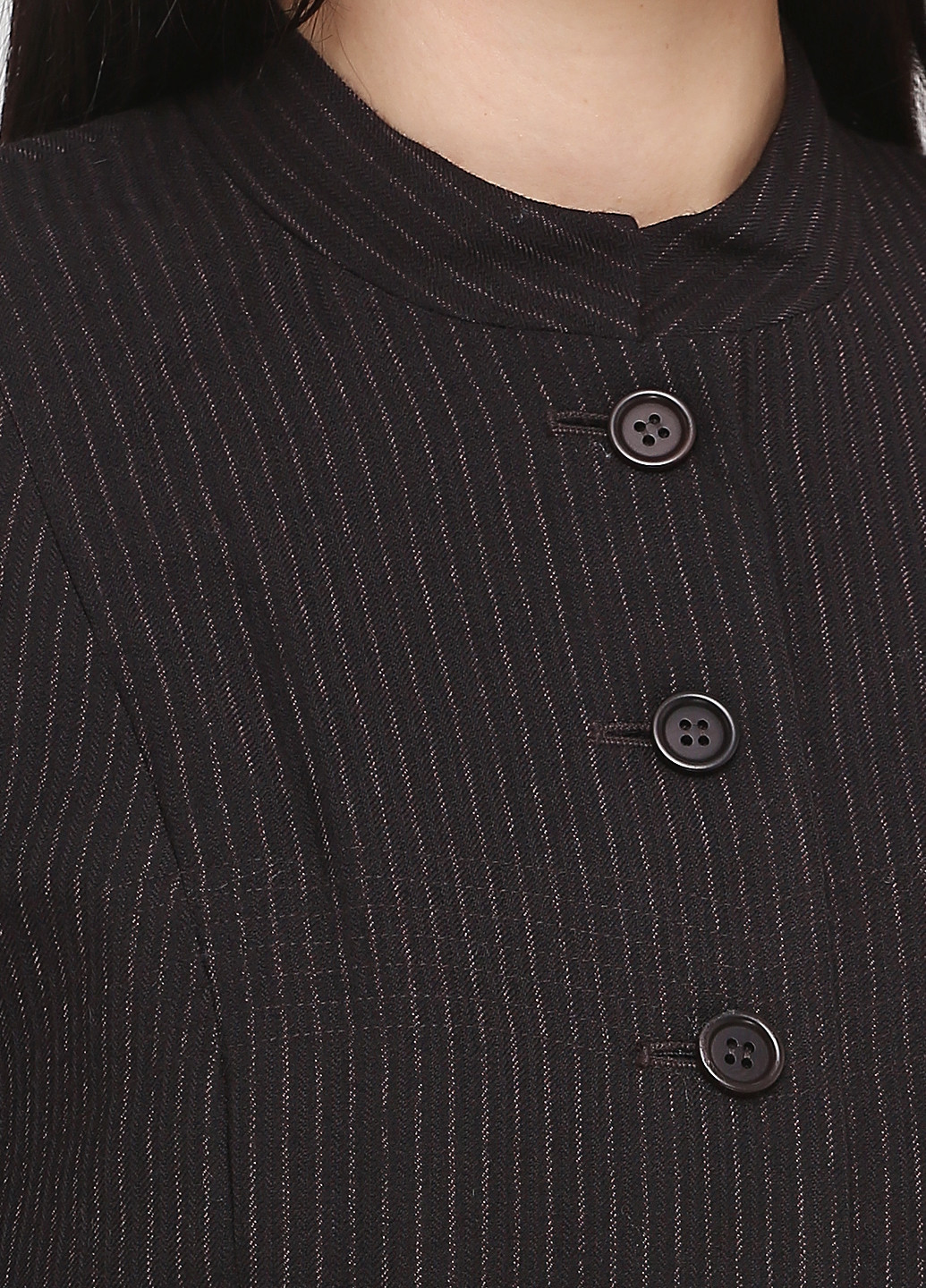Темно-коричневый женский жакет Armand Ventilo полосатый - демисезонный
