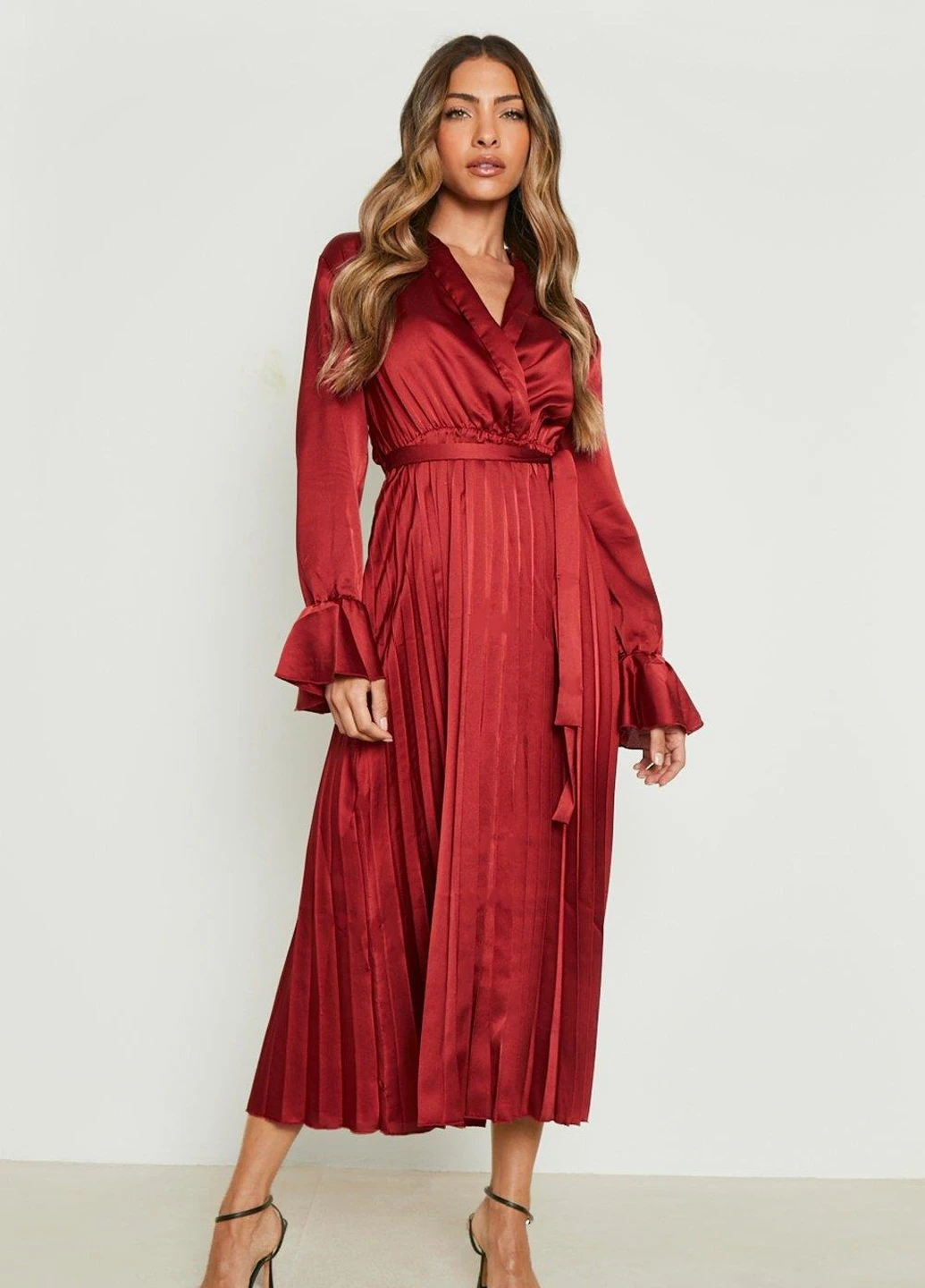 Коричневое платье Boohoo
