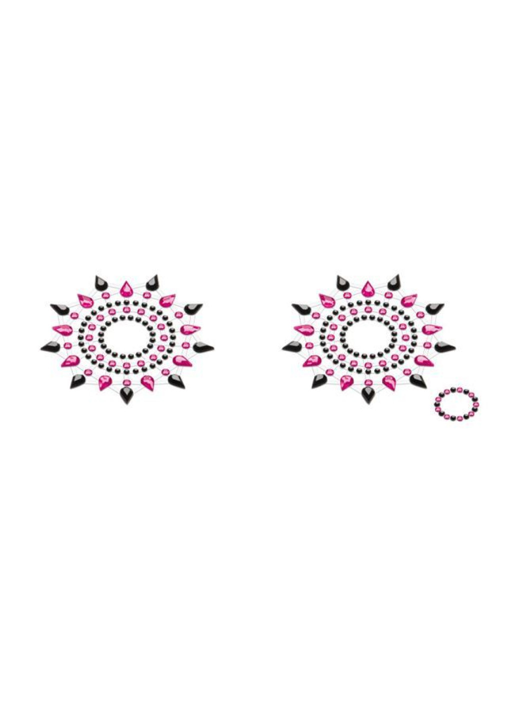 Пэстис из кристаллов Gloria set of 2 - Black/Pink, украшение на грудь Petits Joujoux (252366717)