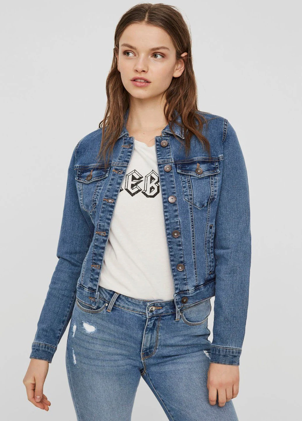Синяя демисезонная куртка Vero Moda