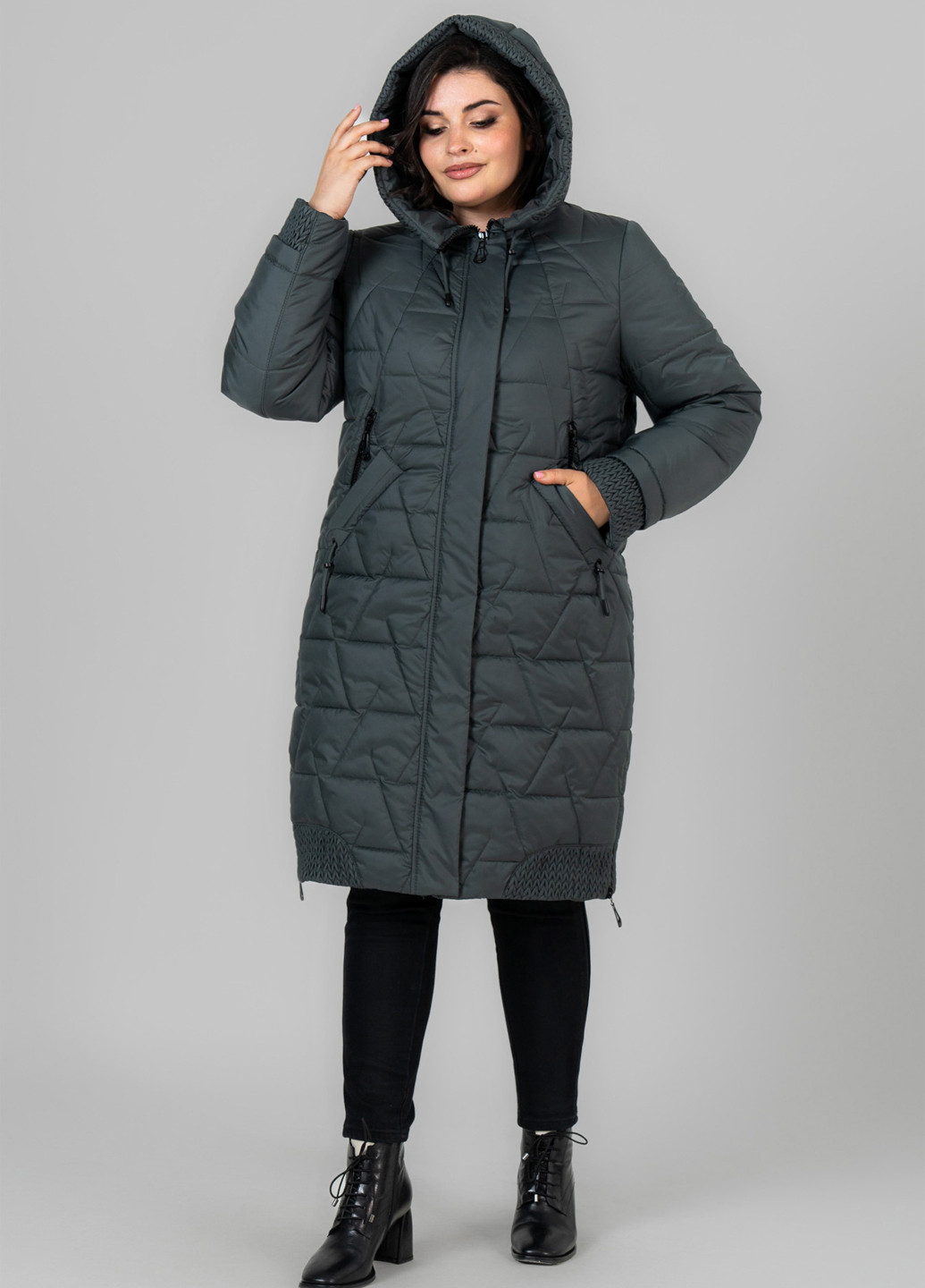 Темно-синее демисезонное Пальто A'll Posa