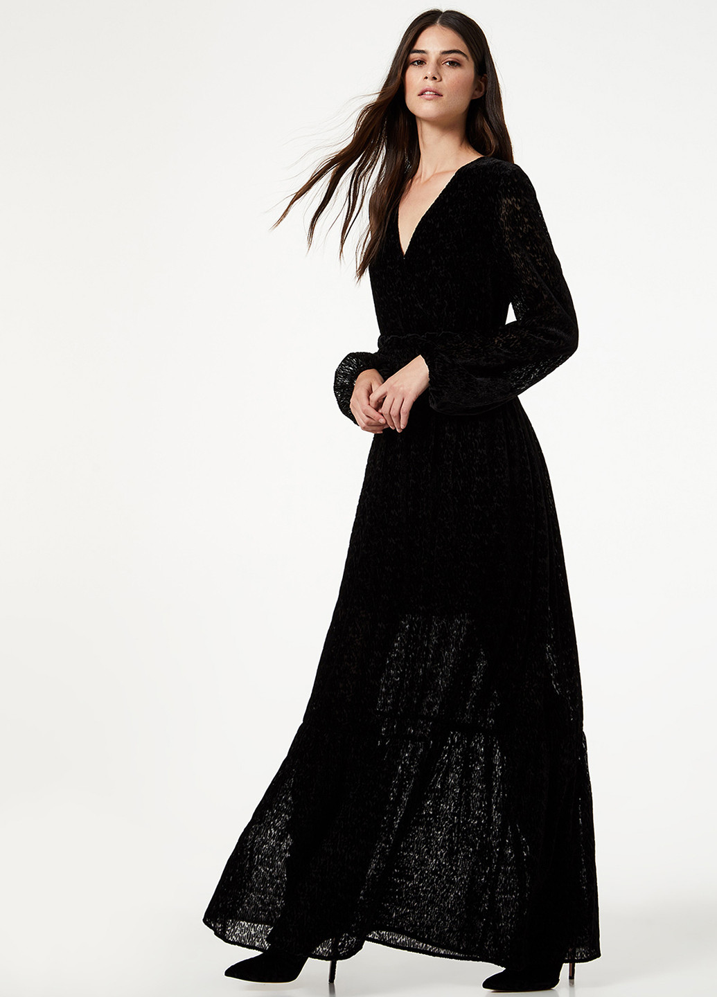 Черное кэжуал платье клеш Liu Jo однотонное