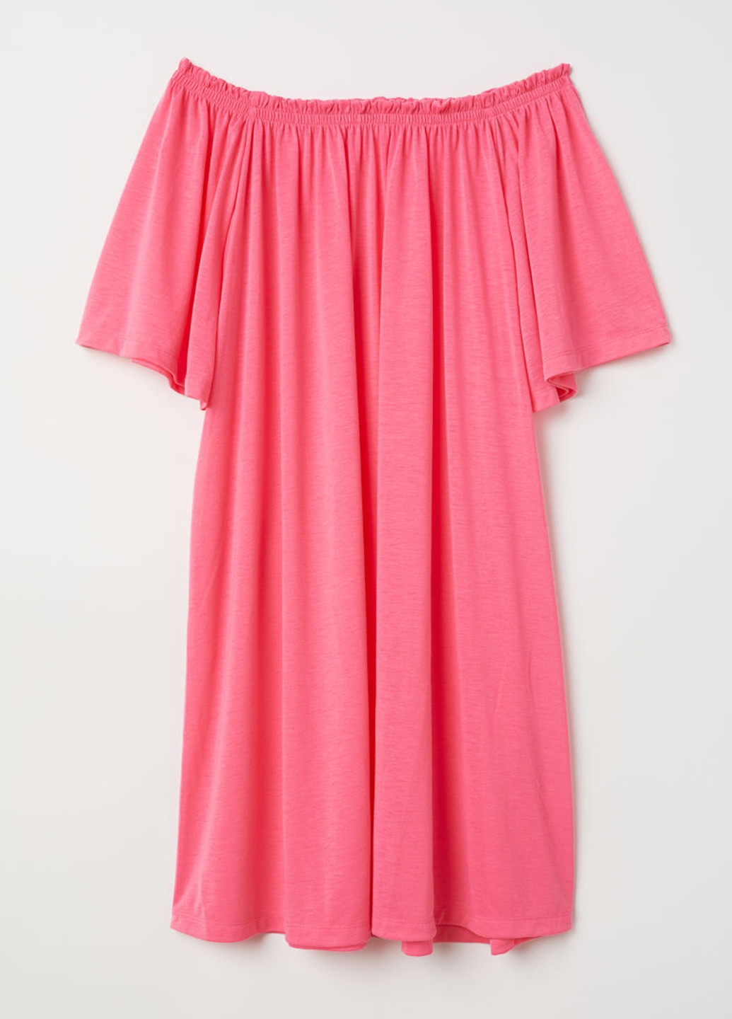 Розовое кэжуал платье а-силуэт H&M меланжевое