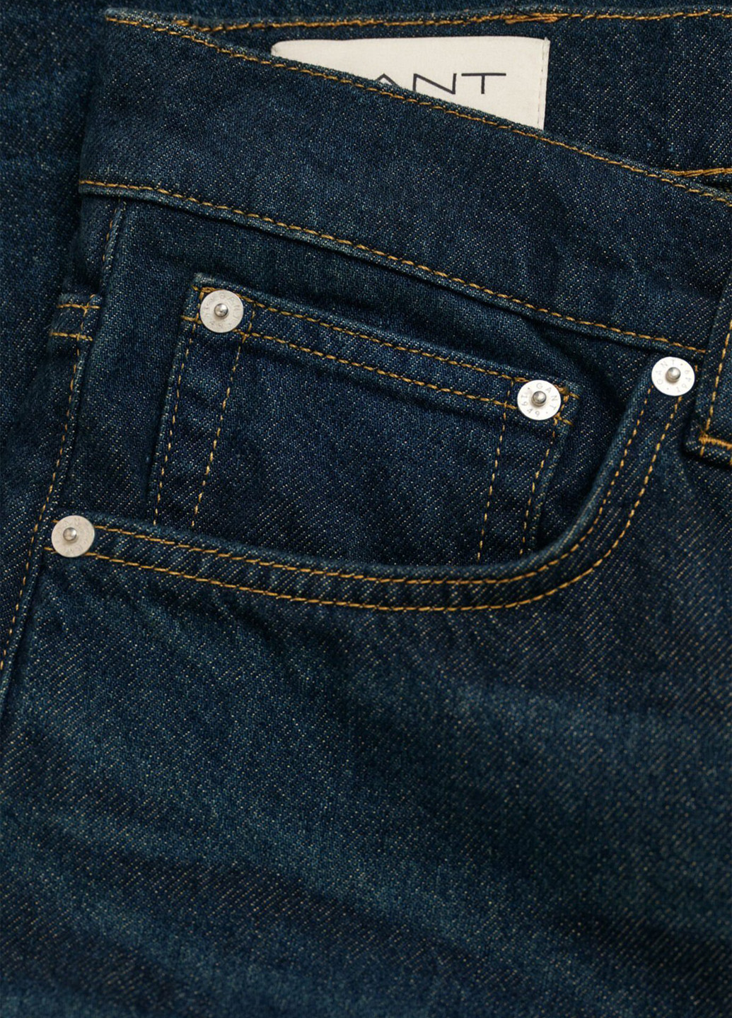 Синие демисезонные прямые джинсы Gant