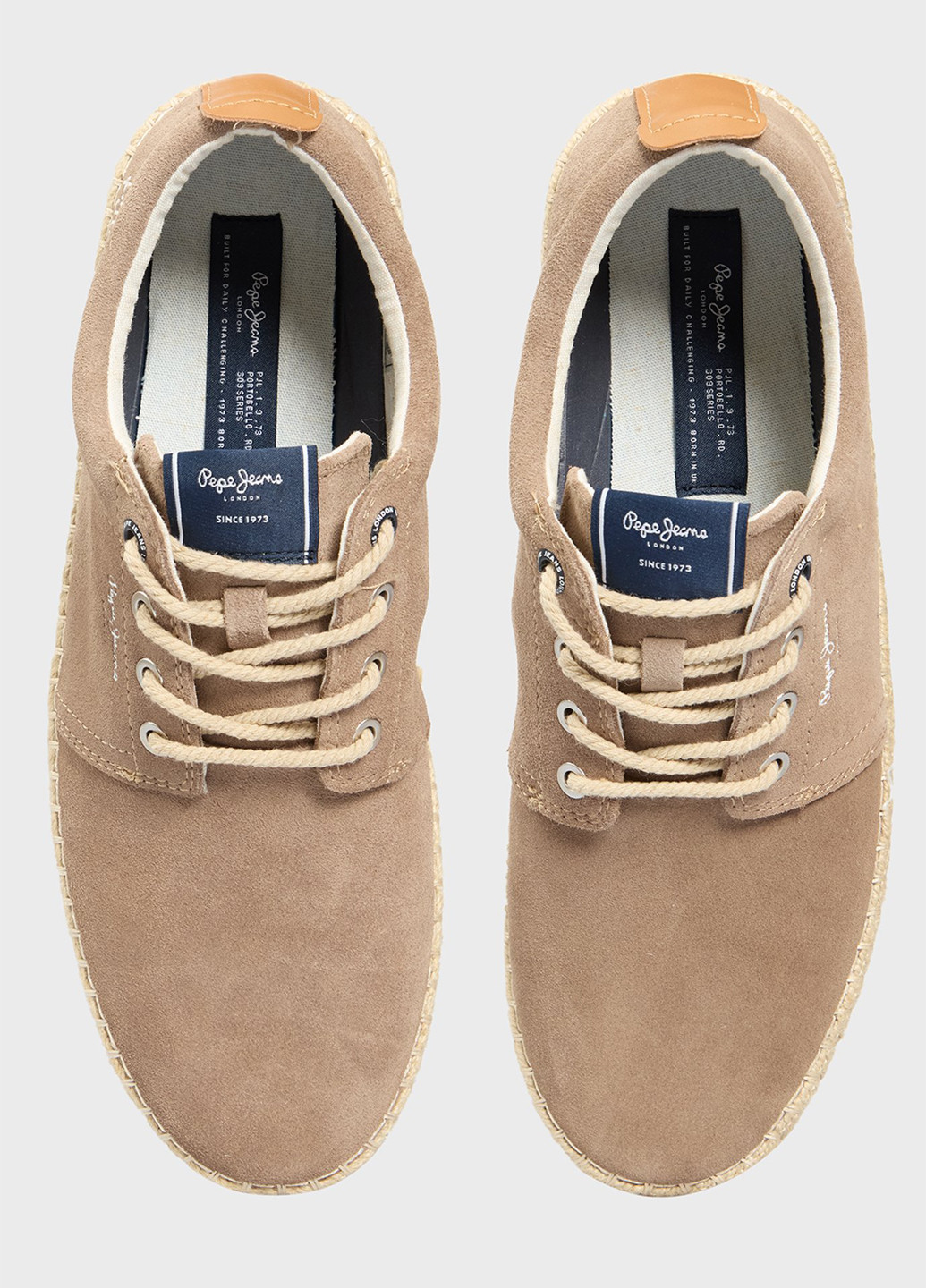 світло-коричневі еспадрильї Pepe Jeans логотип (332364819)