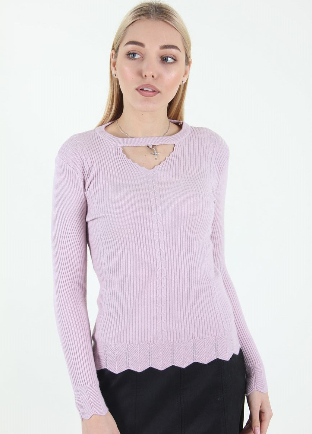 Сиреневый демисезонный пуловер пуловер Ladies Fasfion