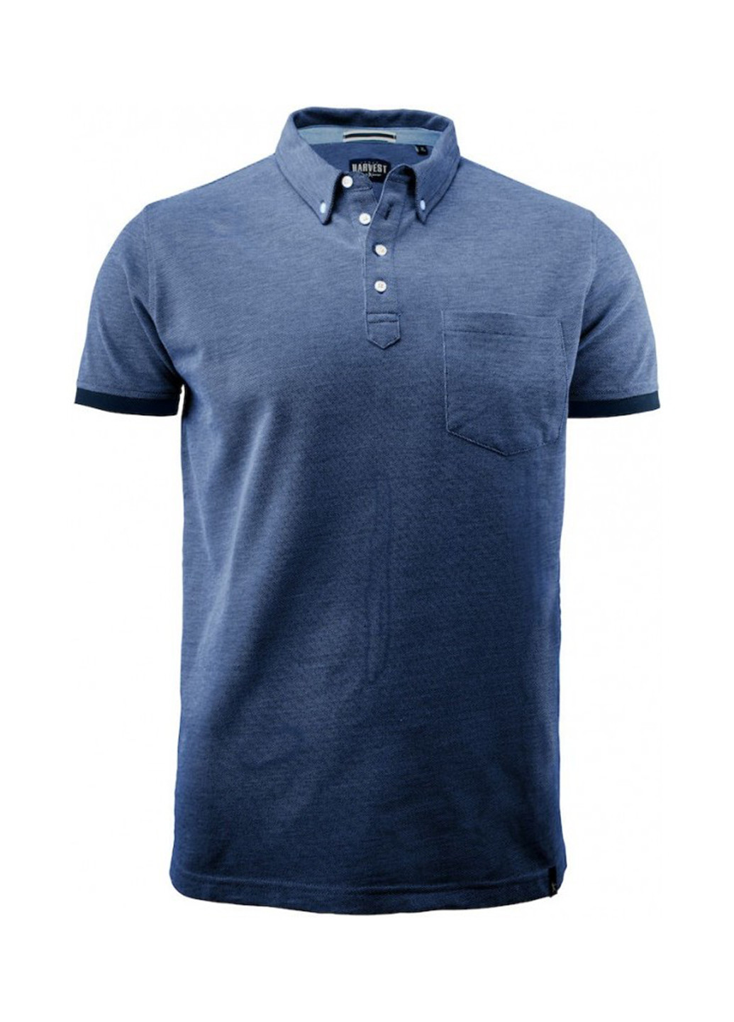 Темно-синяя футболка-поло для мужчин James Harvest градиентная ("омбре")