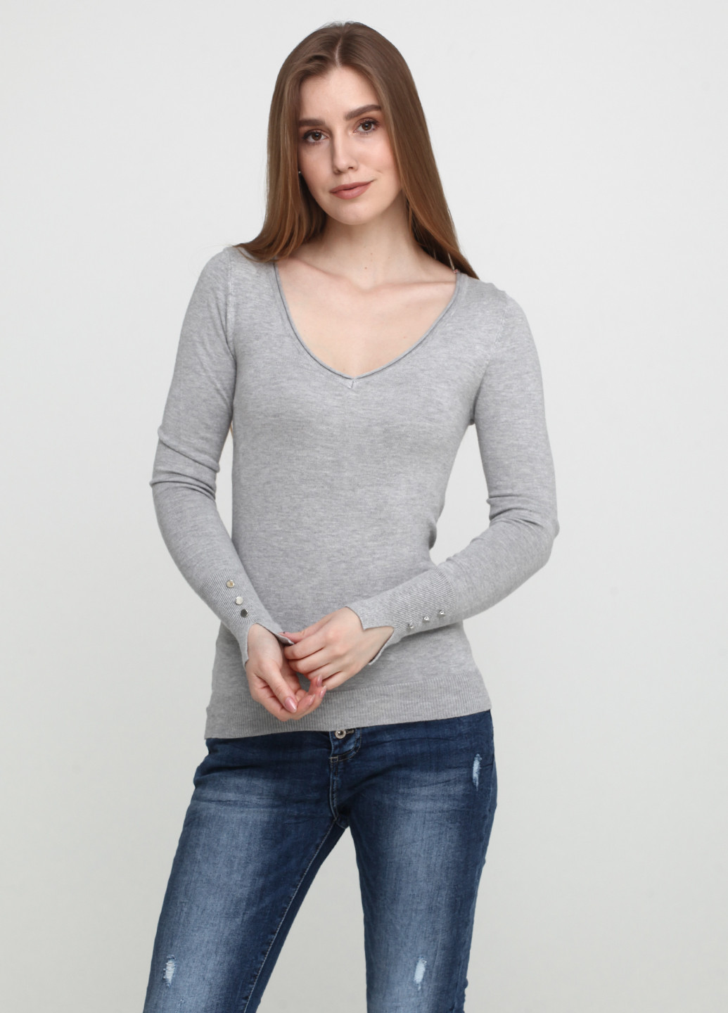 Світло-сірий демісезонний пуловер пуловер Calliope
