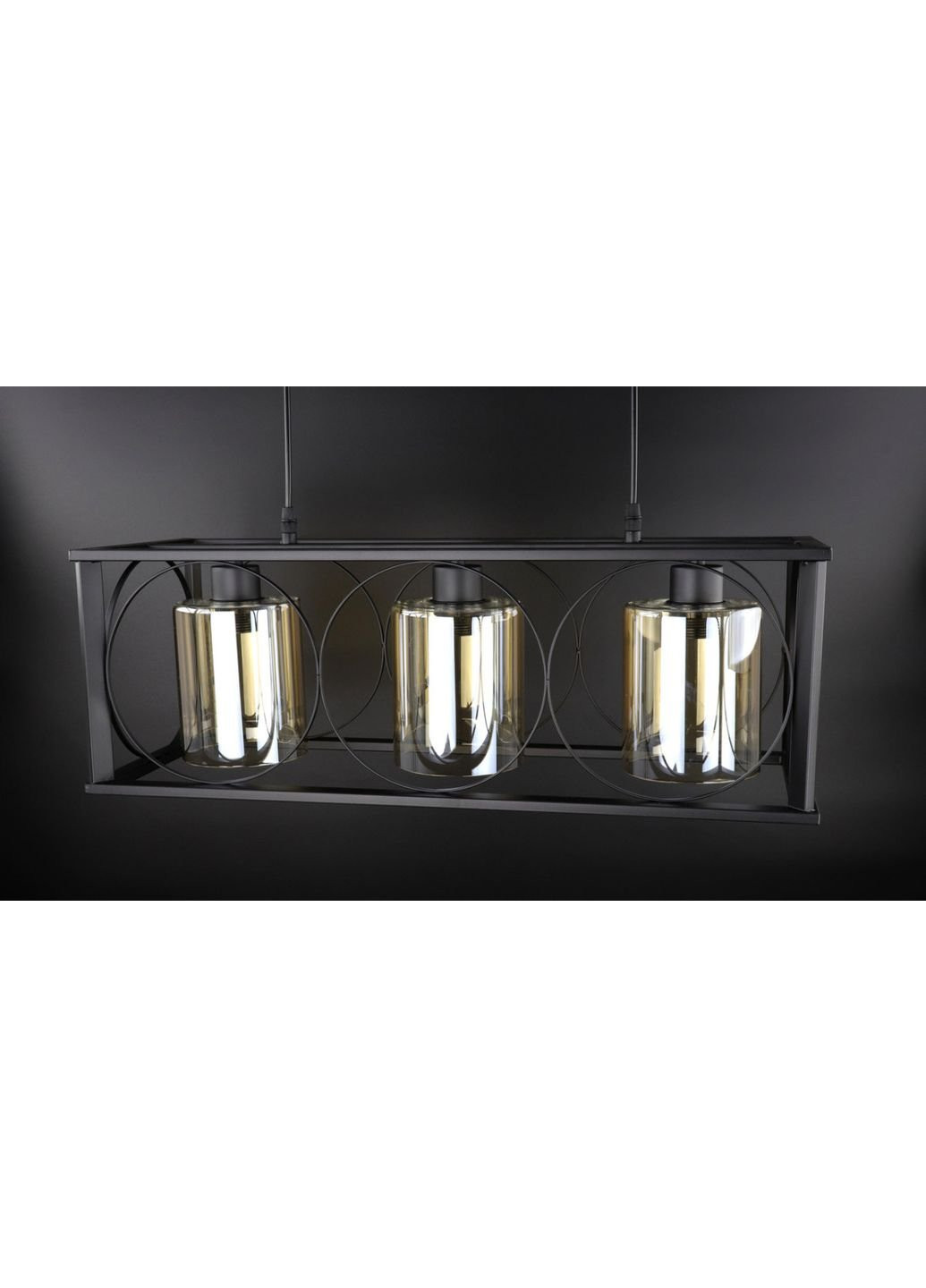 Люстра потолочная подвесная в стиле LOFT (лофт) 11825/3-br Черный 35х24х63 см. Sunnysky (253629225)