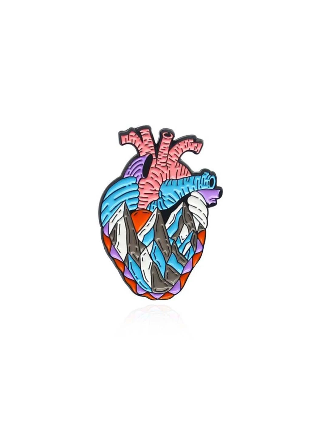 Брошка-значок Серце з судинами Broshe BRGV112574 (253617360)
