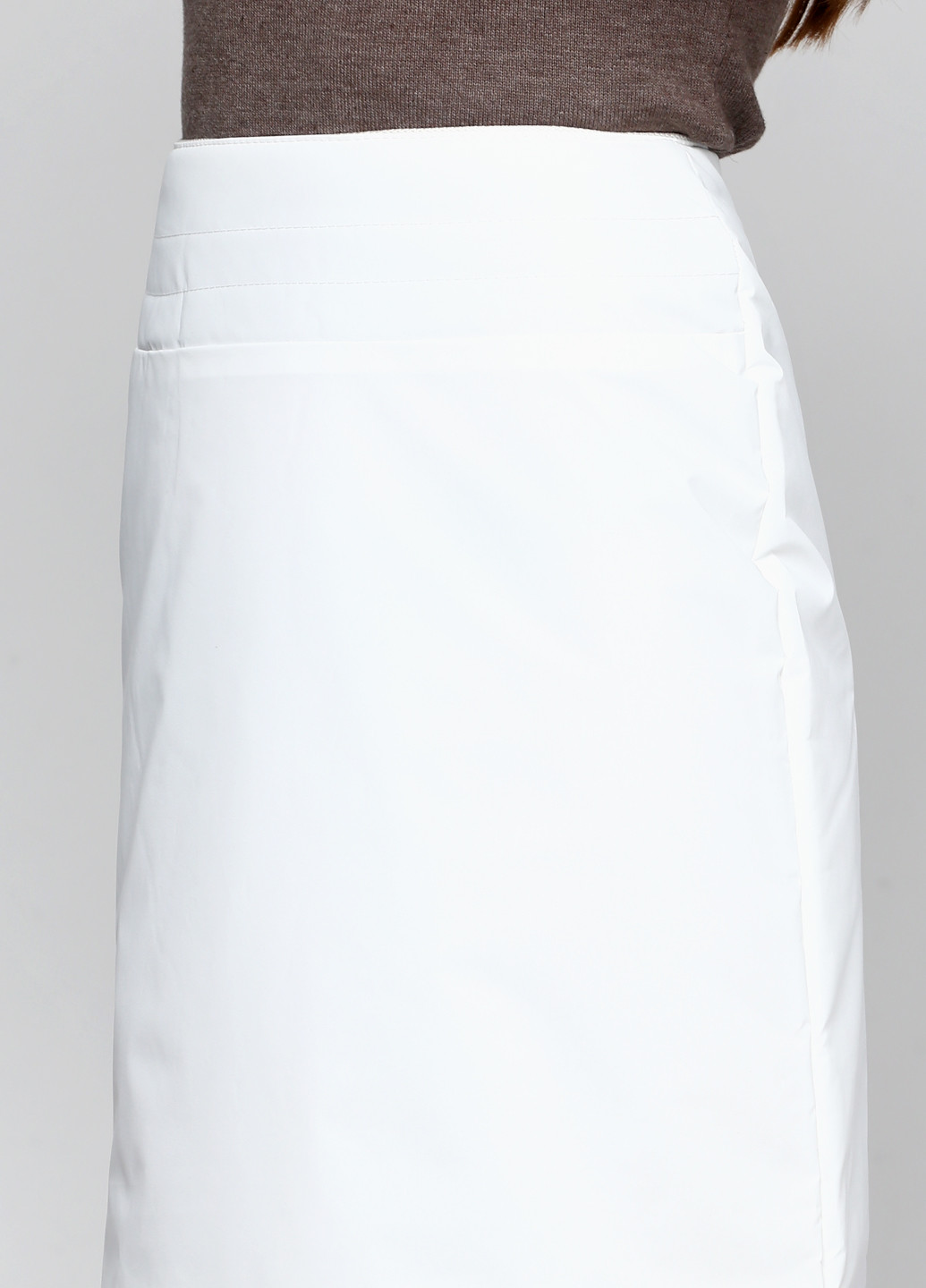 Белая кэжуал однотонная юбка Smile миди