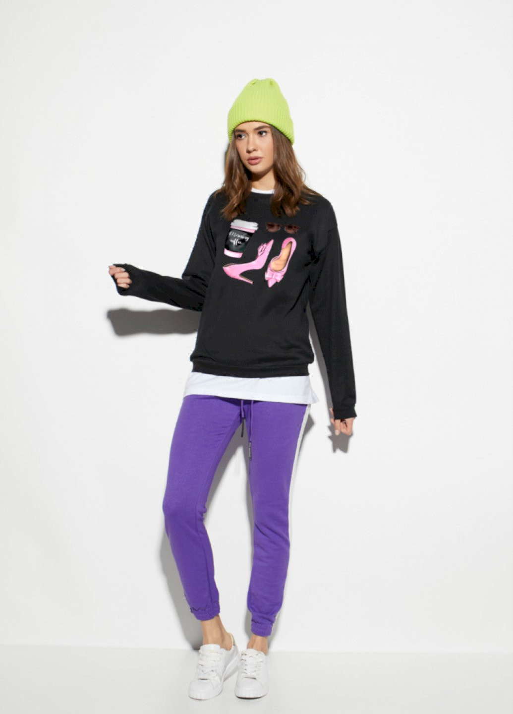 Черный свитшот женский /no flis/ YAPPI рисунок (251467798)