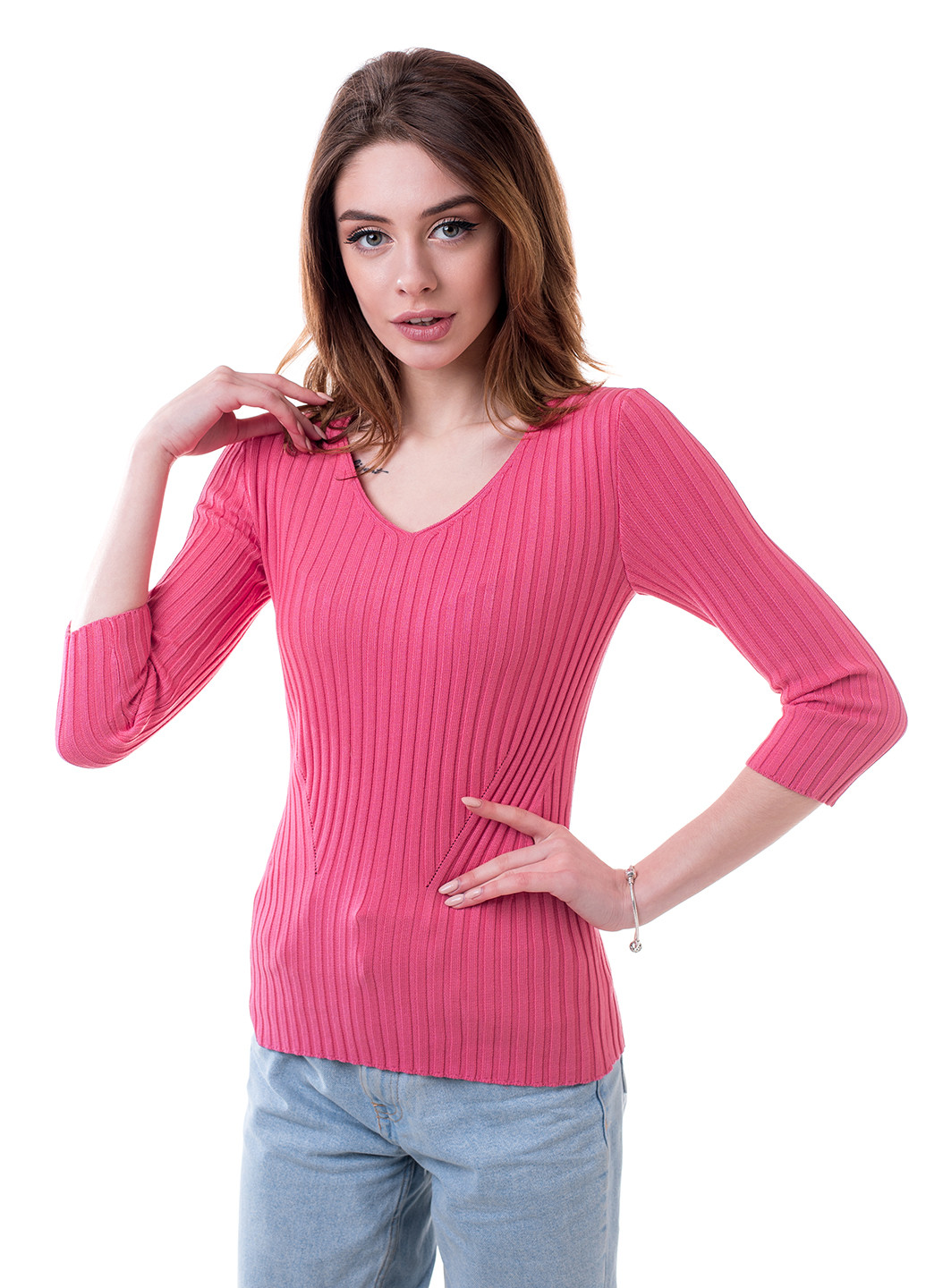 Коралловый демисезонный пуловер пуловер Bakhur