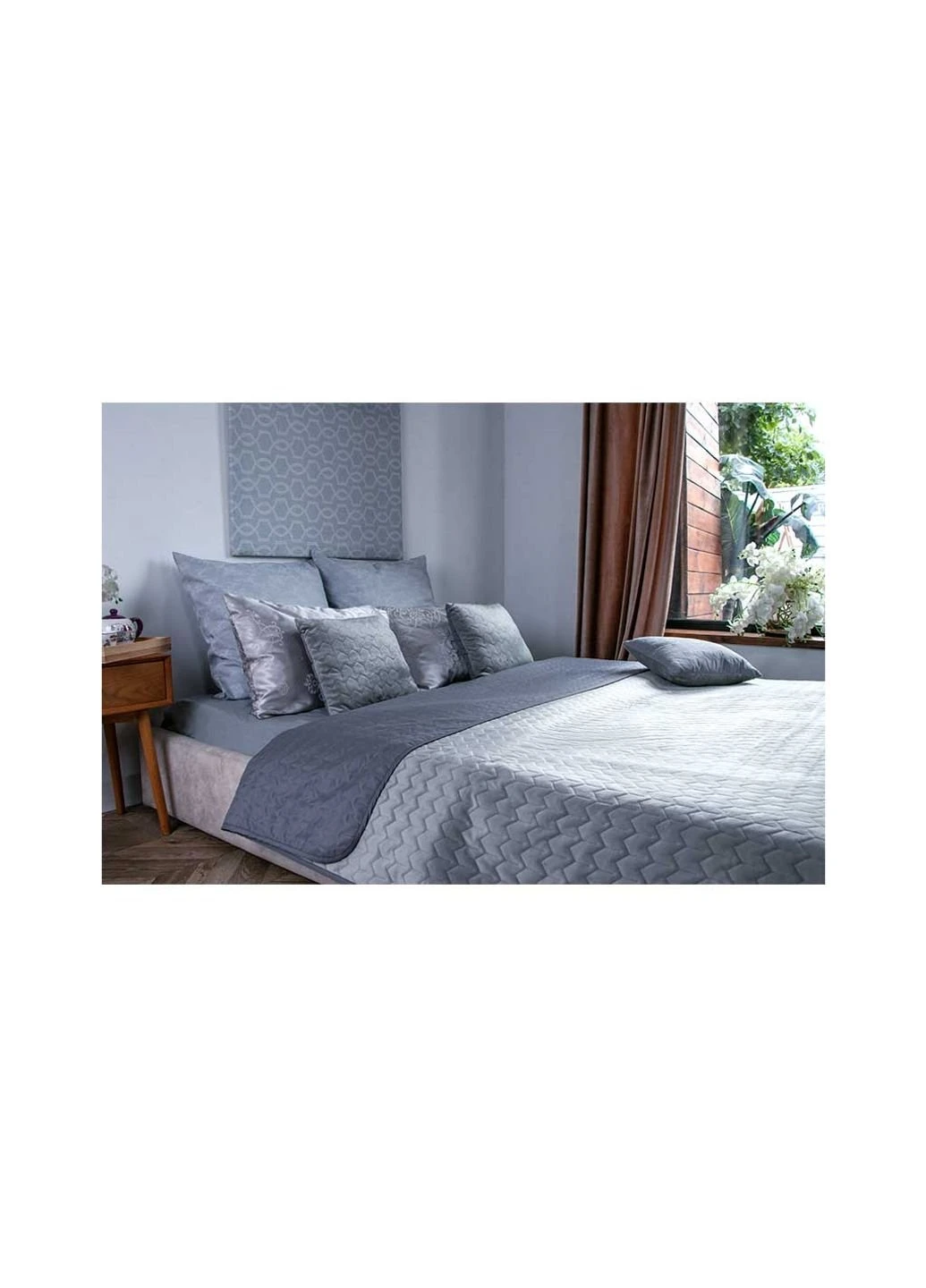 Покрывало Руно двухстороннее VeLour Серое 180 х 220 см (340.55_Grey) Руно (254082772)