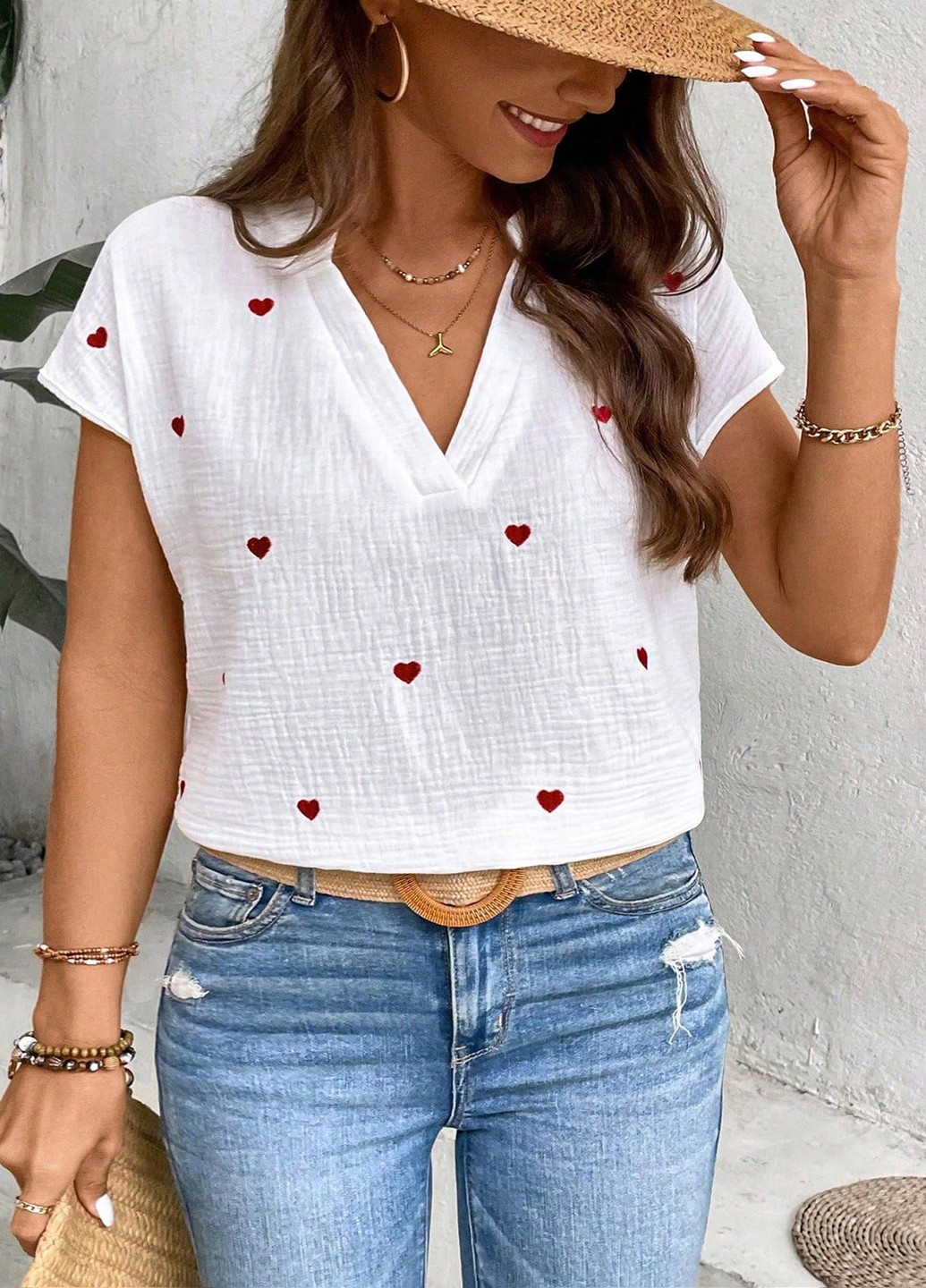 Белая блуза SHEIN