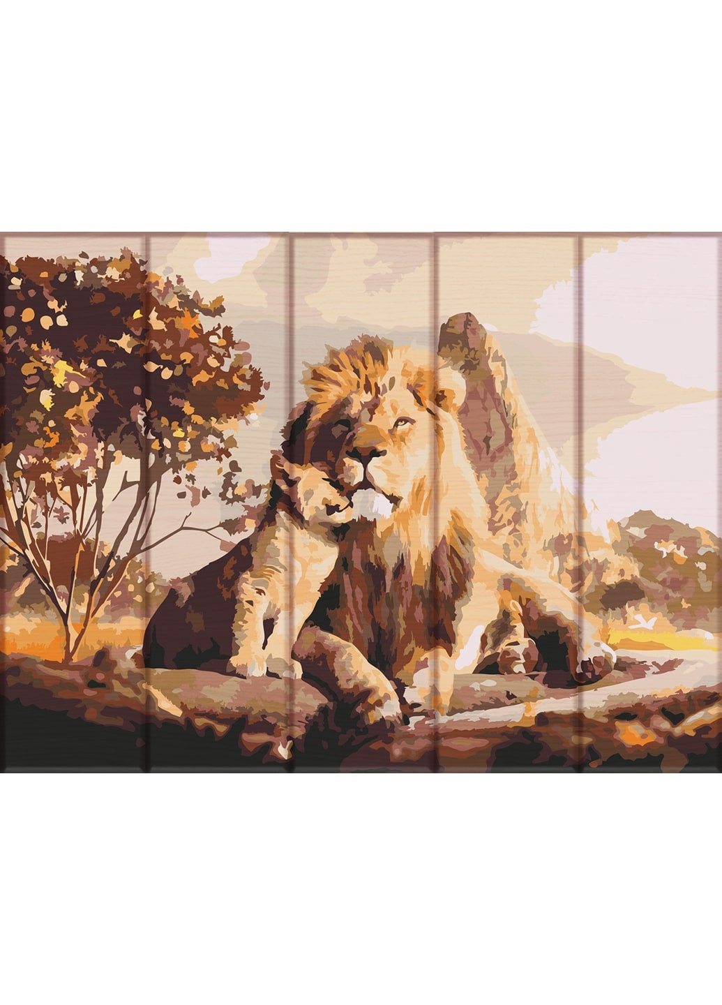 Картина за номерами на дереві "Спадкоємець лева" 30х40 см ArtStory (250449127)