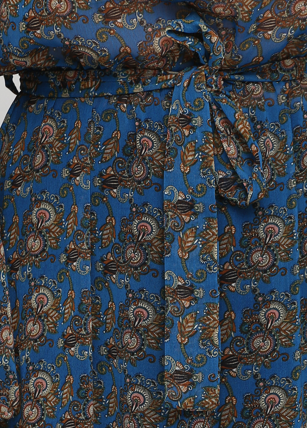 Синее кэжуал платье ANVI с абстрактным узором