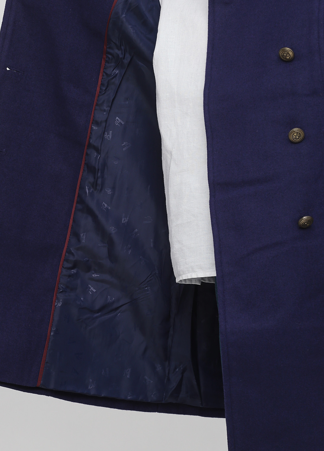 Фиолетовое демисезонное Пальто двубортное Bruno Banani