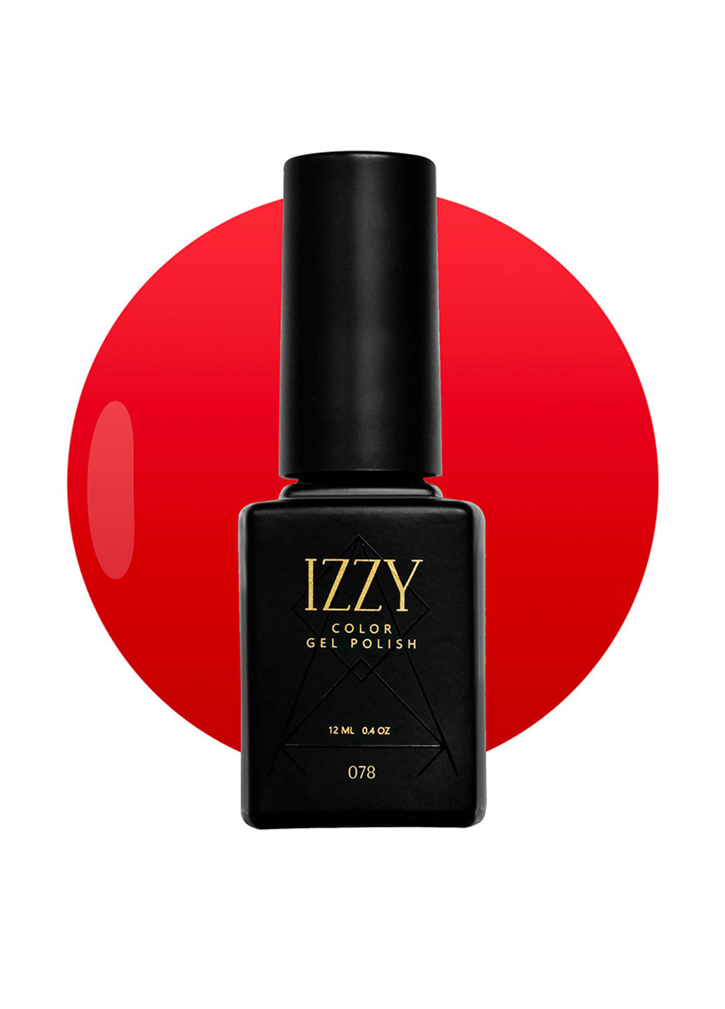 Гель-лак для манікюру, червоний 78, 12 мл Izzy (363030612)
