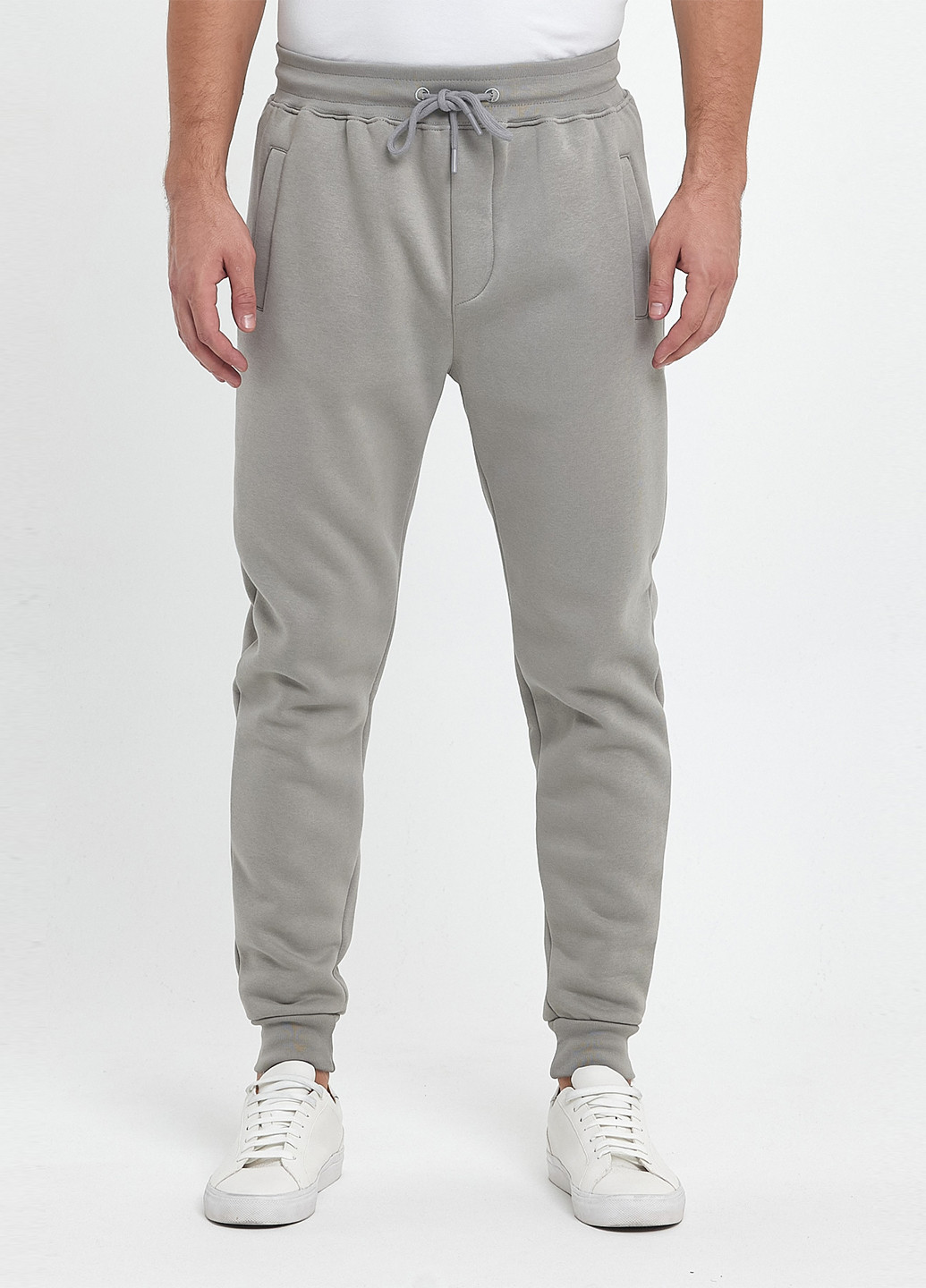 Светло-серые спортивные демисезонные джоггеры брюки Trend Collection