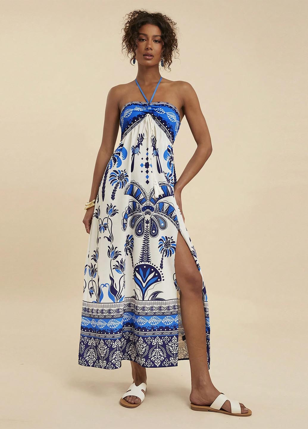 Летний женский сарафан SHEIN с орнаментом