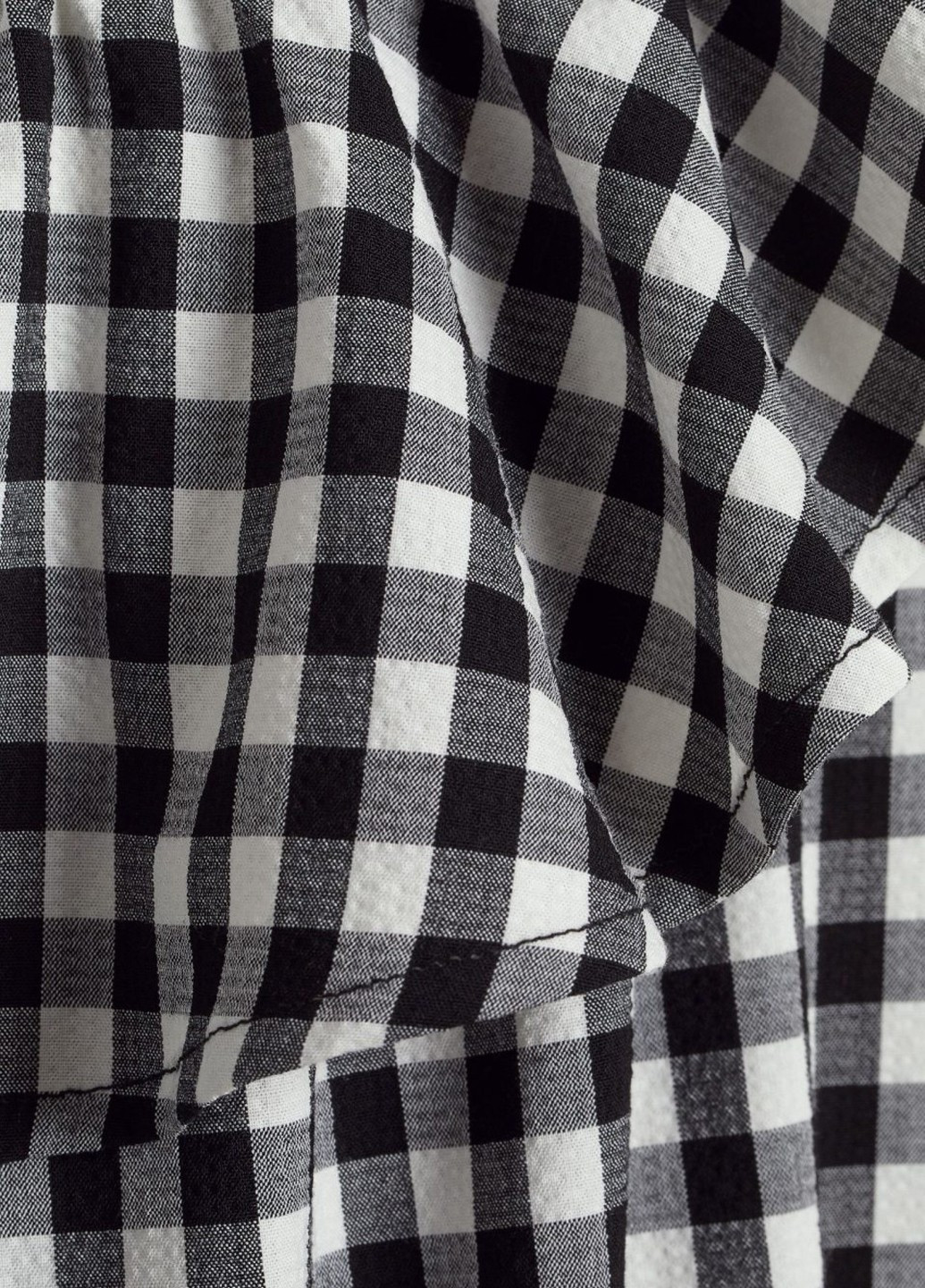 Комбинезон H&M комбинезон-шорты клетка чёрно-белого кэжуал полиэстер